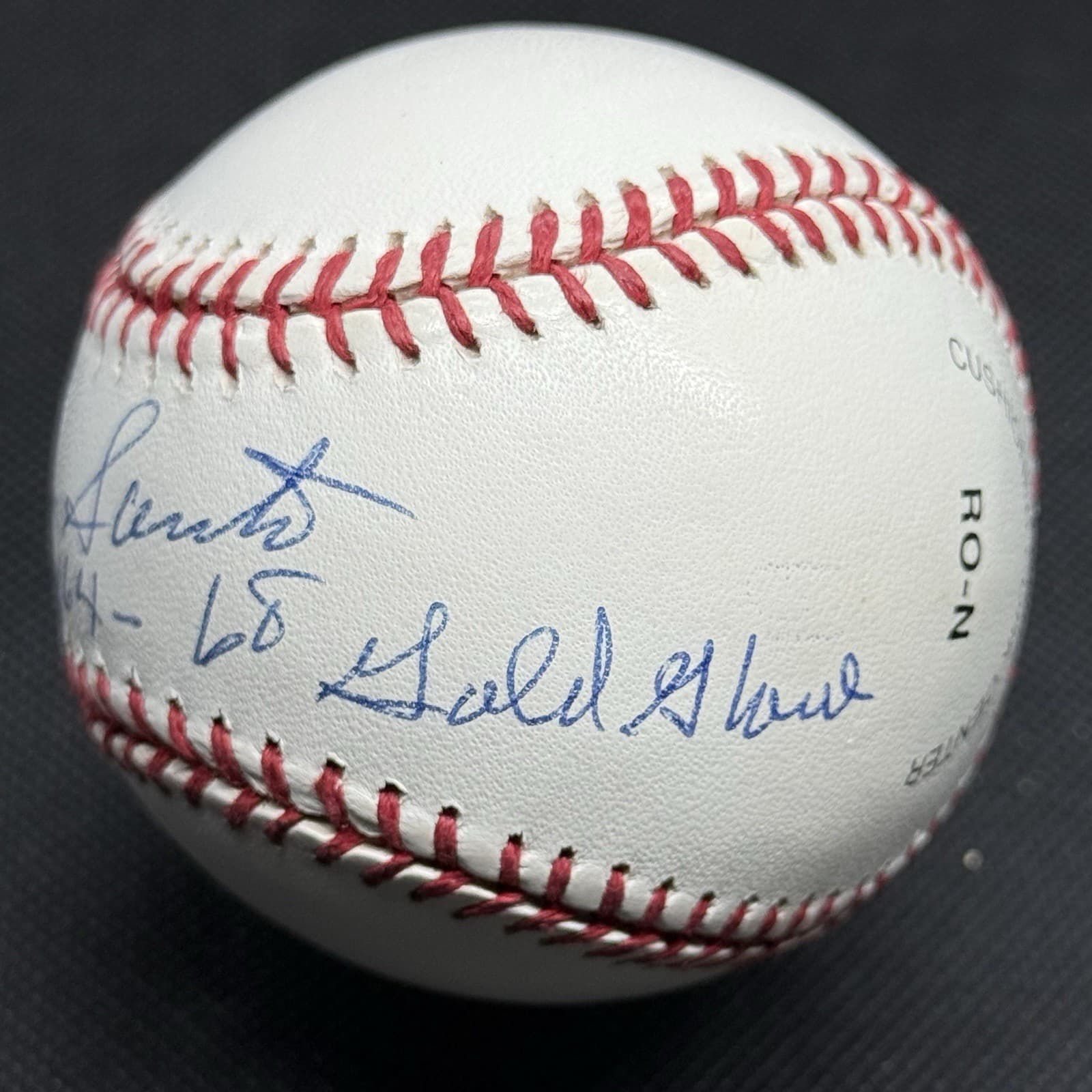 Ron Santo 1964-68 Gold Glove Signed Baseball JSA LOA Chicago Cubs HOF - image 2