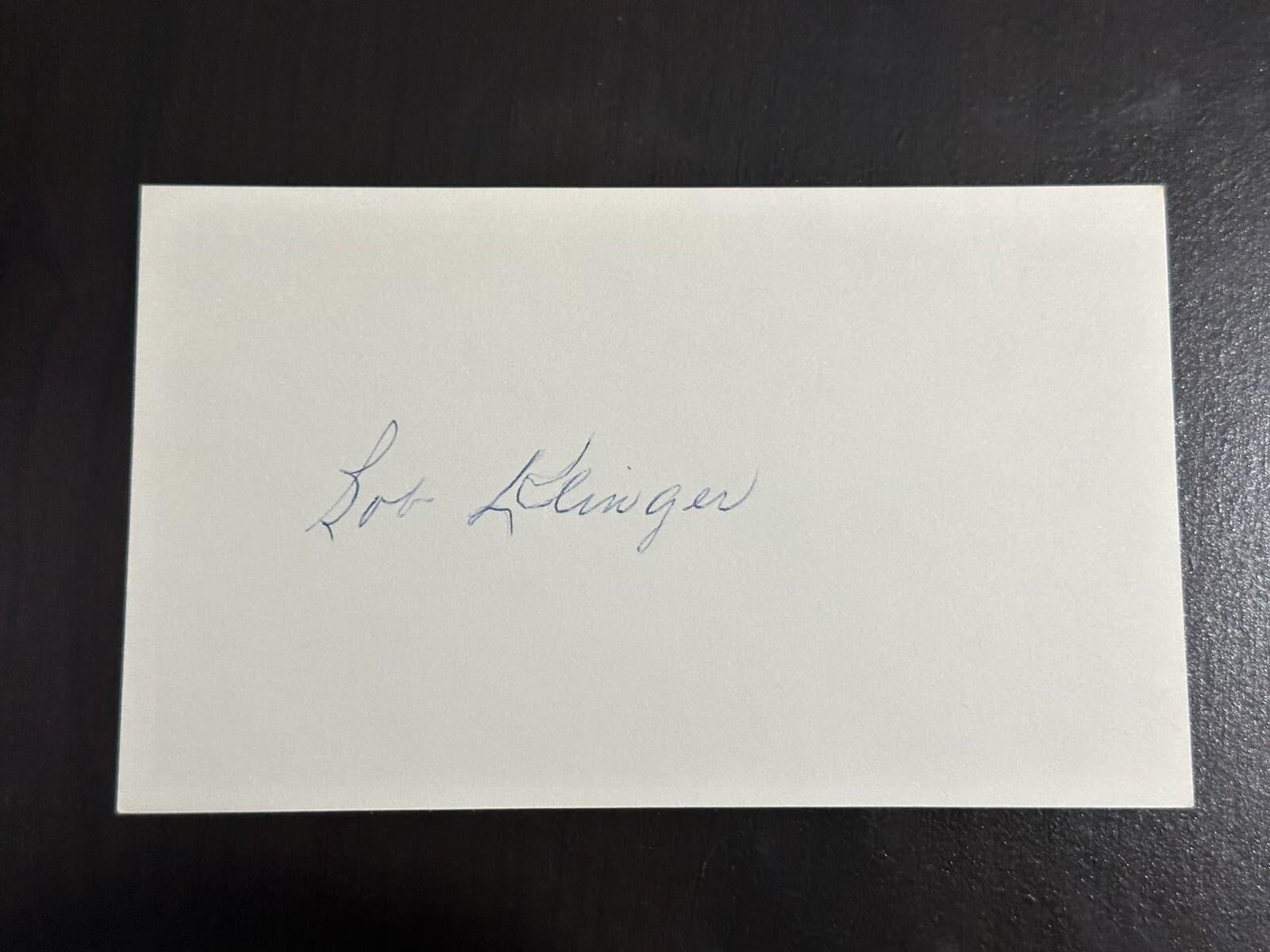 Bob Klinger Signed Index Card 3x5 Pittsburgh Pirates Boston Red Sox Mad Dash