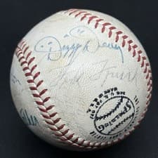Dizzy Dean HOFers Multi Signed Baseball JSA LOA Frisch Musial Medwick HOF 