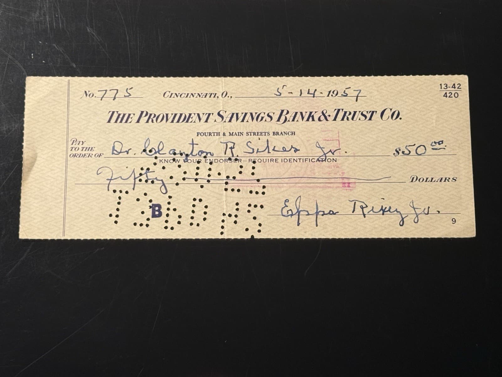 Eppa Rixey Signed Check JSA LOA HOF Cincinnati Reds Philadelphia Phillies RARE