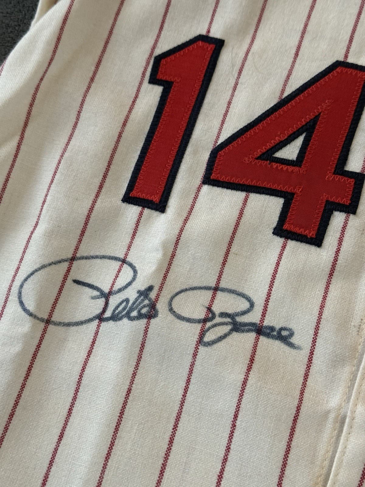 Pete Rose Signed Authentic Cincinnati Reds Mitchell Ness Jersey JSA COA HOF - image 2