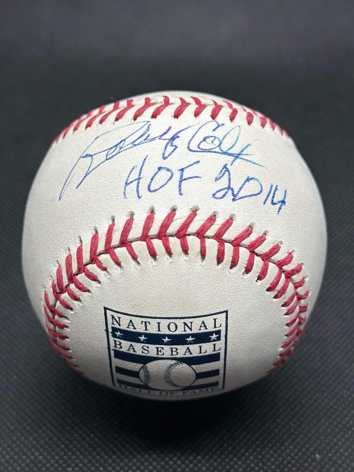 Bobby Cox HOF 2014 Signed Hall of Fame Logo Baseball JSA COA Atlanta Braves