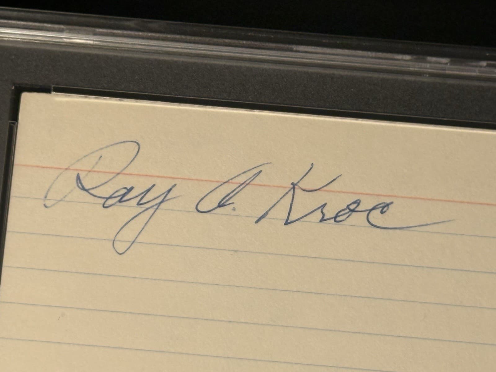 Ray Kroc Signed Index Card 3x5 PSA/DNA COA Slabbed McDonalds Owner SD Padres - image 2