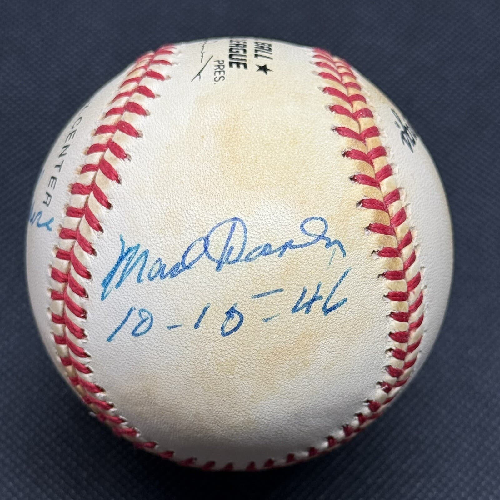 Enos Slaughter 5x Stat Signed Baseball HOF St Louis Cardinals Mad Dash JSA COA - image 4