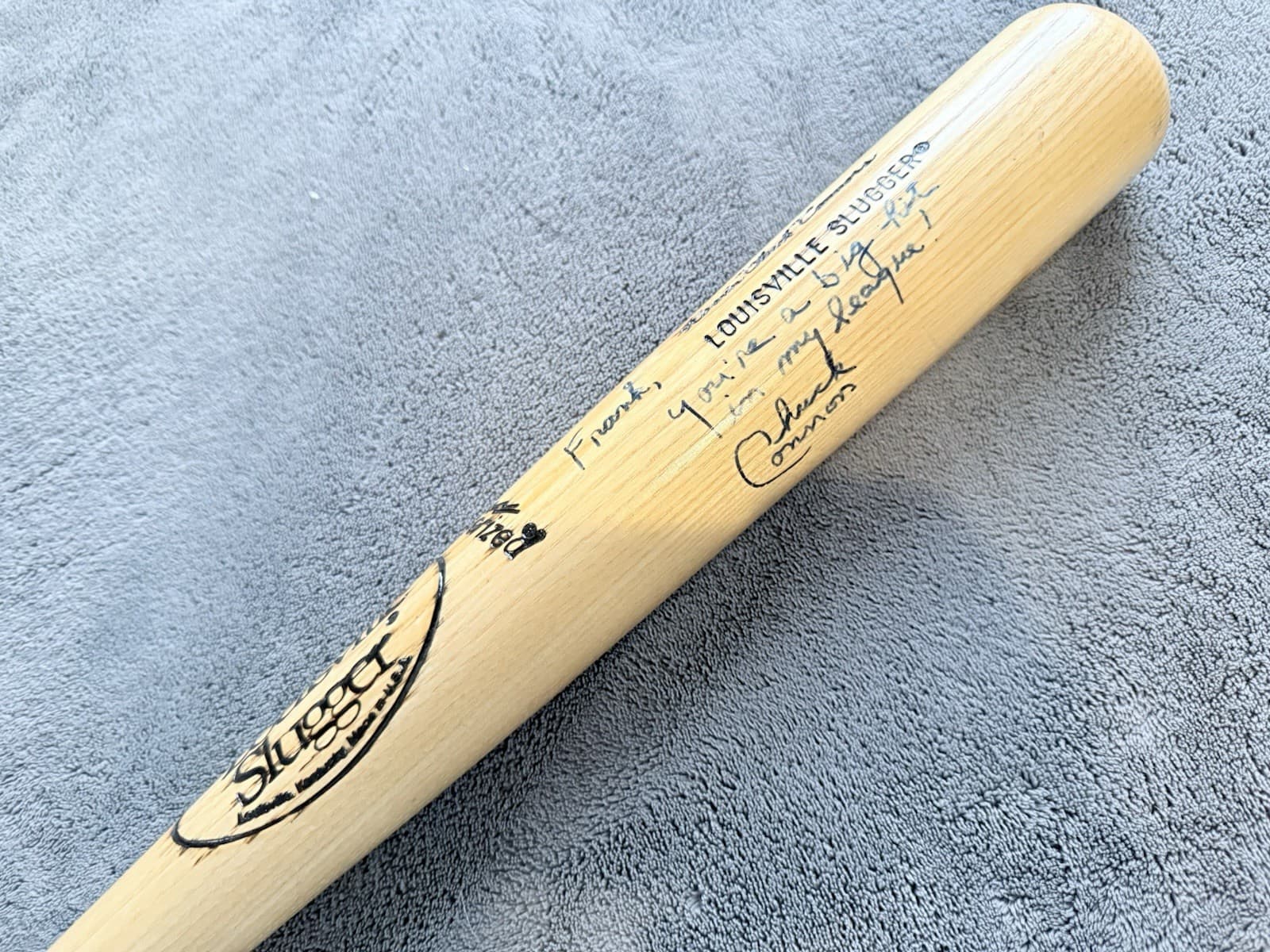 Chuck Connors Signed Bat Full Sized Model Bat Brooklyn Dodgers Rifleman