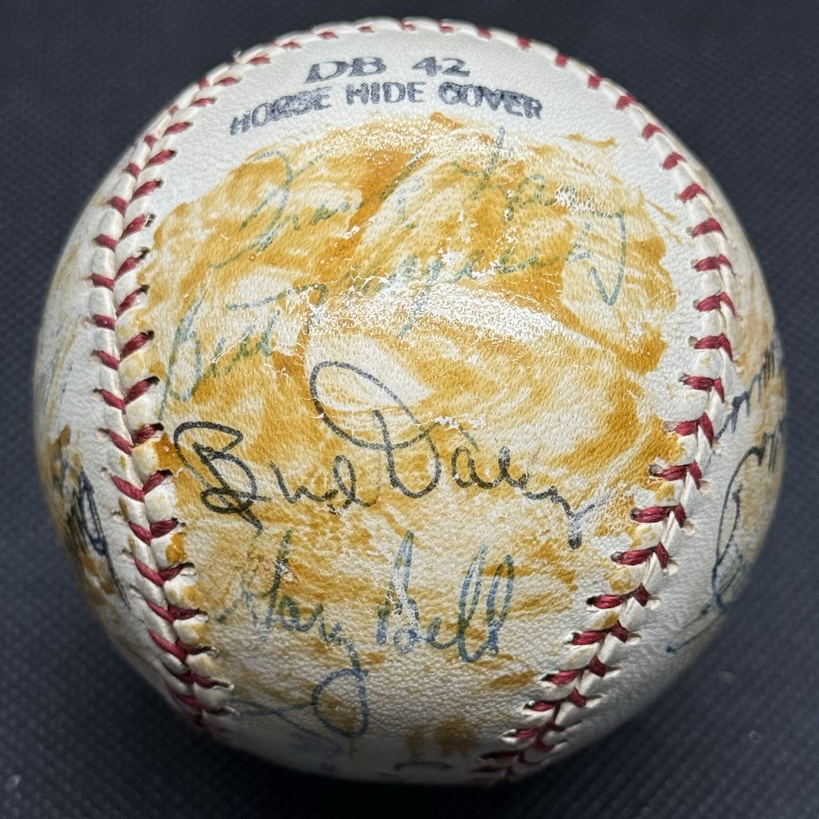 Cal Hubbard Old Timers Signed Baseball HOF 18 Autos Stan Musial Al Lopez Others! - image 4