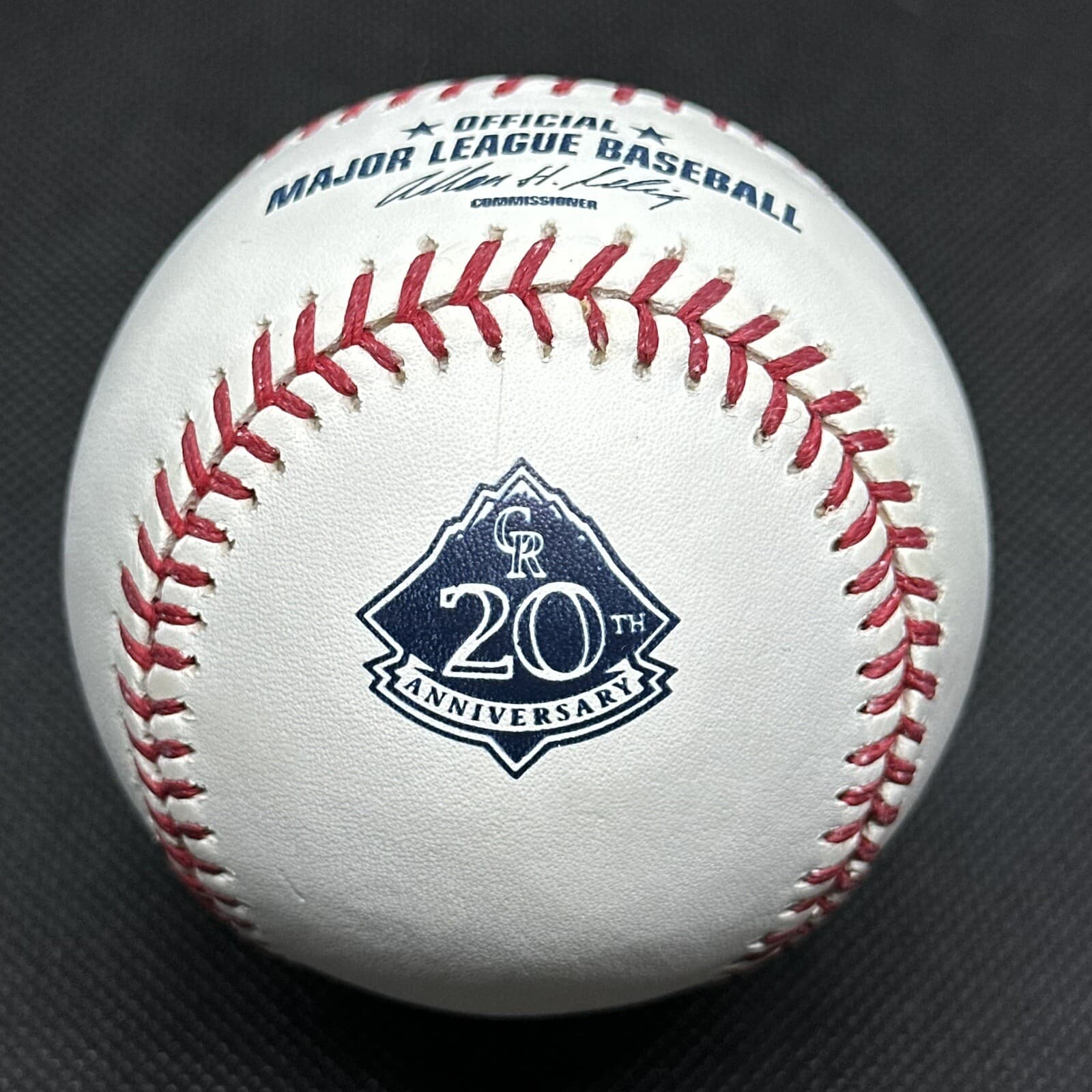 2013 Colorado Rockies 20th Anniversary Rawlings Official Logo Baseball Commem