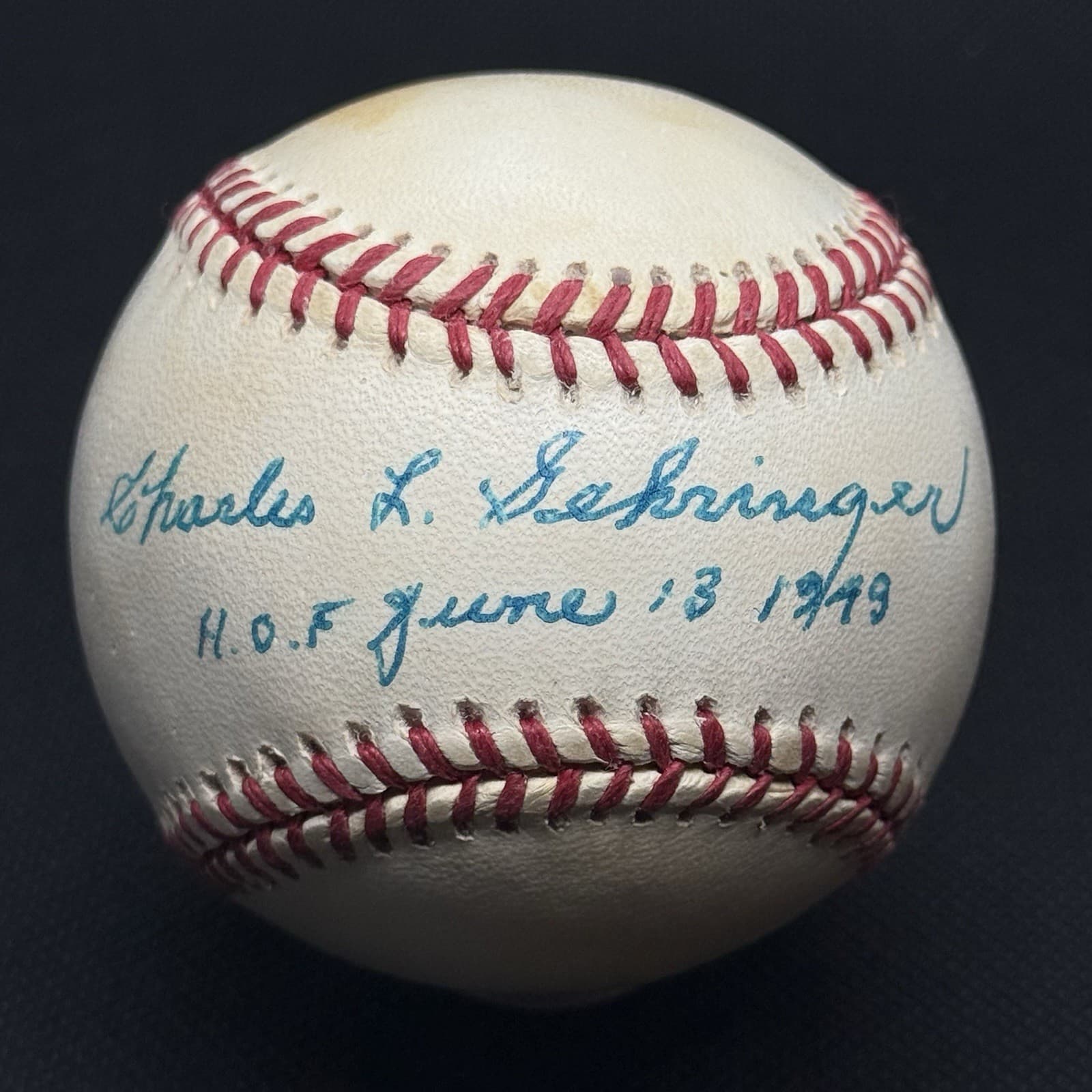 Charlie Gehringer HOF June 14 1949 Signed Baseball PSA LOA HOF 1949 Tigers 