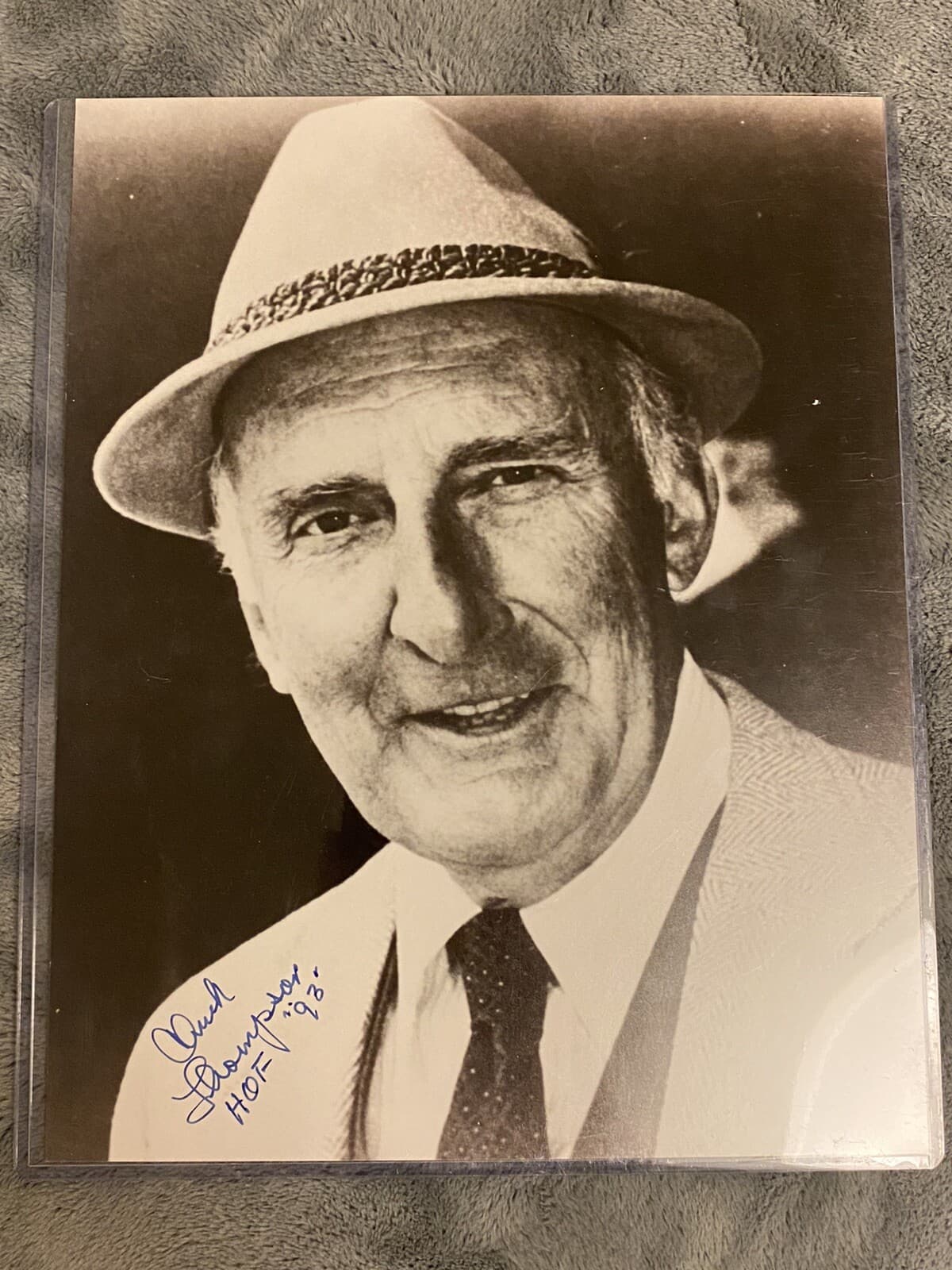 Chuck Thompson Signed 8x10 Photo Inscribed HOF 93 Broadcaster Orioles Colts 