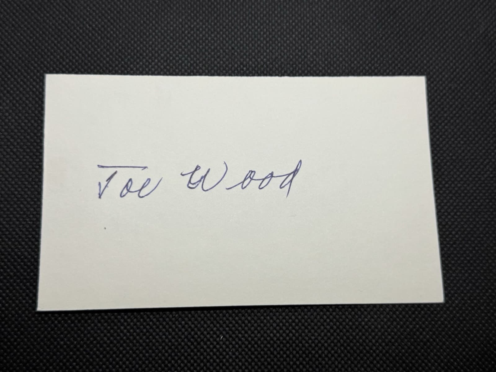 Smoky Joe Wood Signed Index Card 3x5 Boston Red Sox 1908 1912 JSA LOA Not HOF