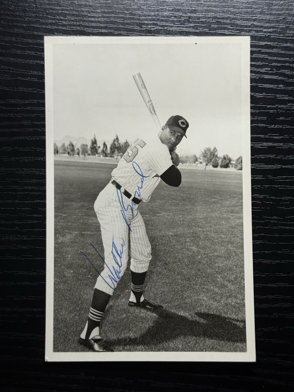 Walt Bond Signed Photo Postcard Cleveland Indians RARE 1960-62 Astros