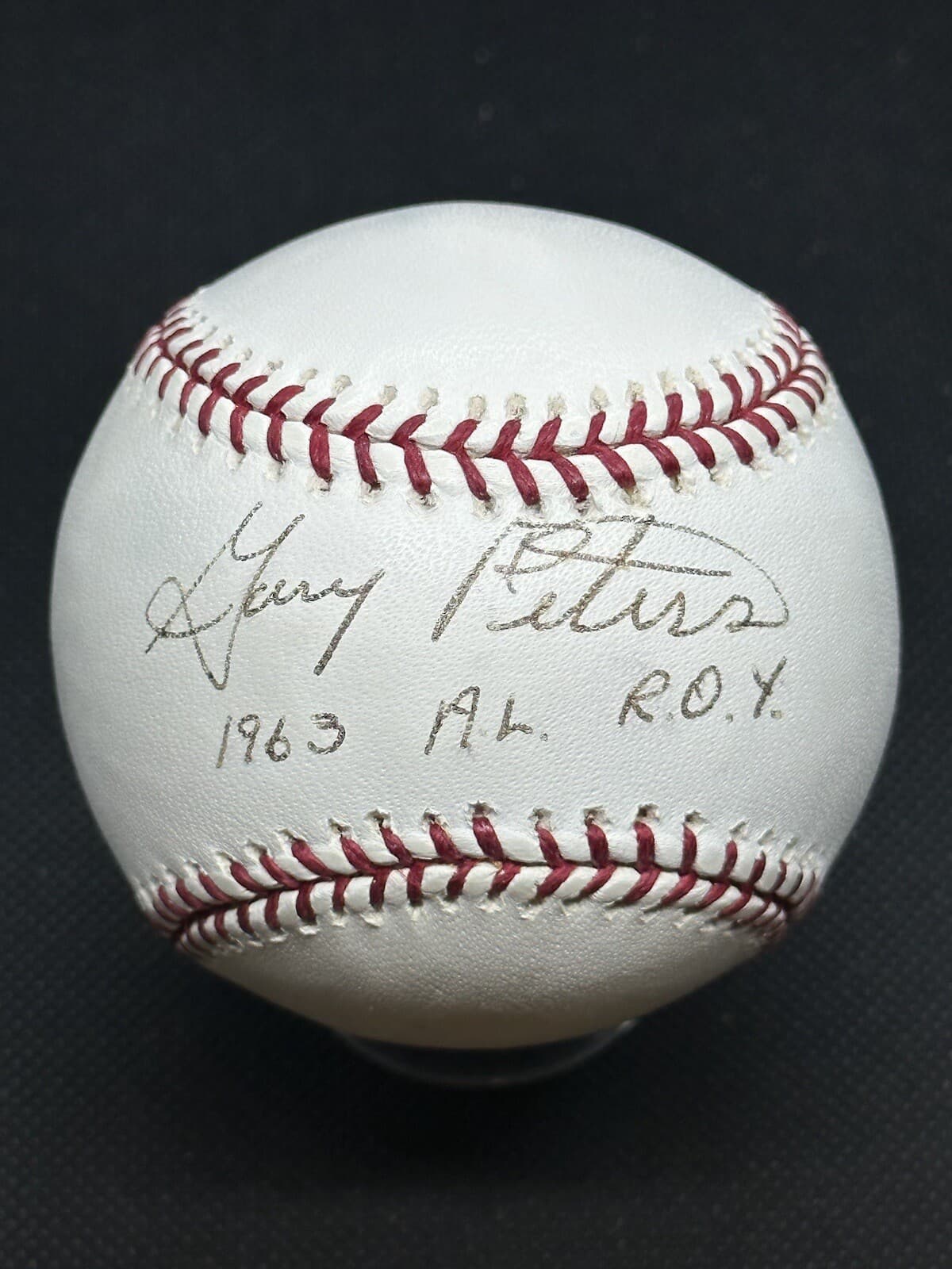 Gary Peters 1963 AL ROY Signed Baseball Rookie of the Year Chicago White Sox
