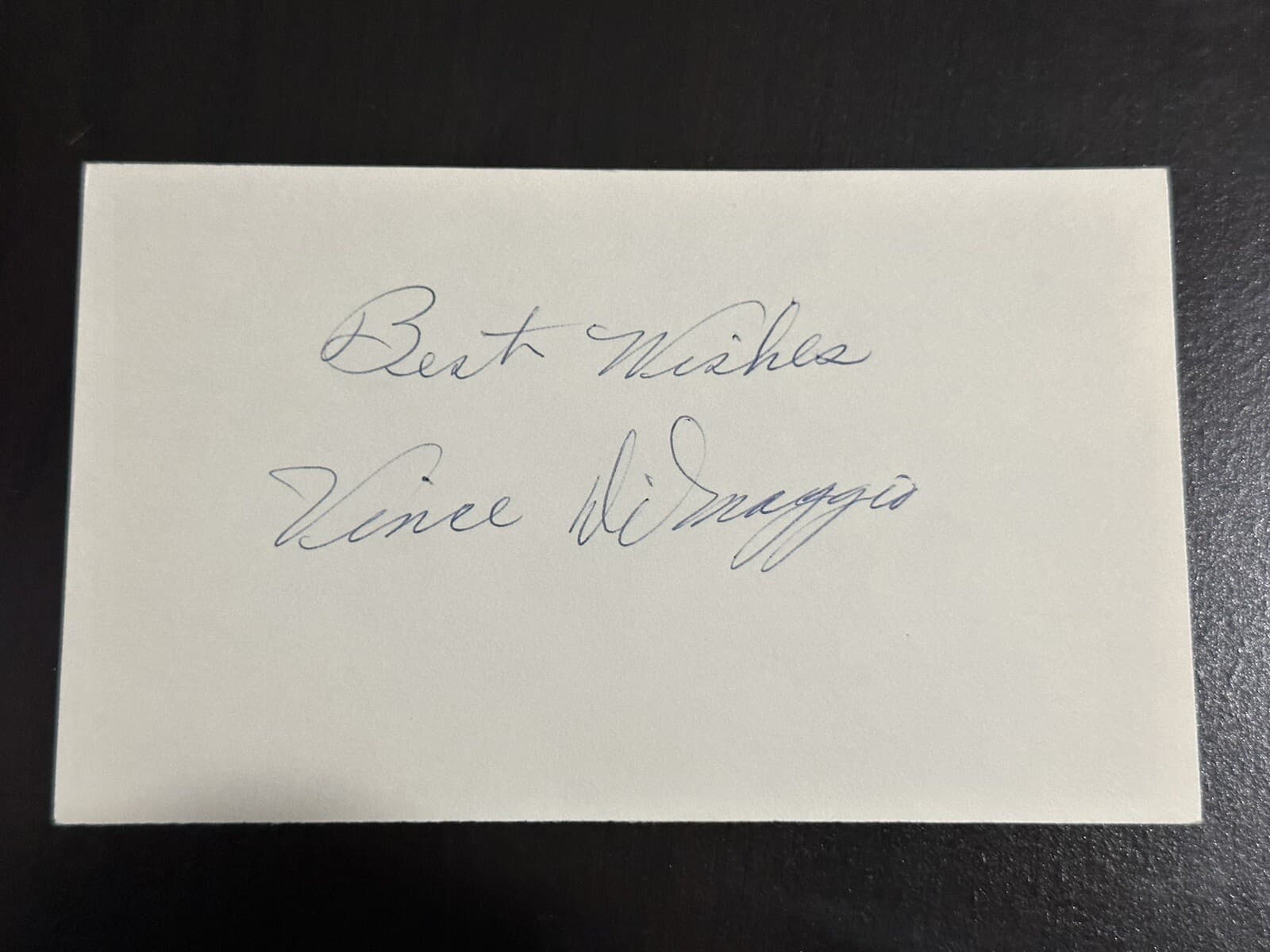 Vince DiMaggio Signed Index Card 3x5 Pirates Giants Bees Reds Phillies Joe