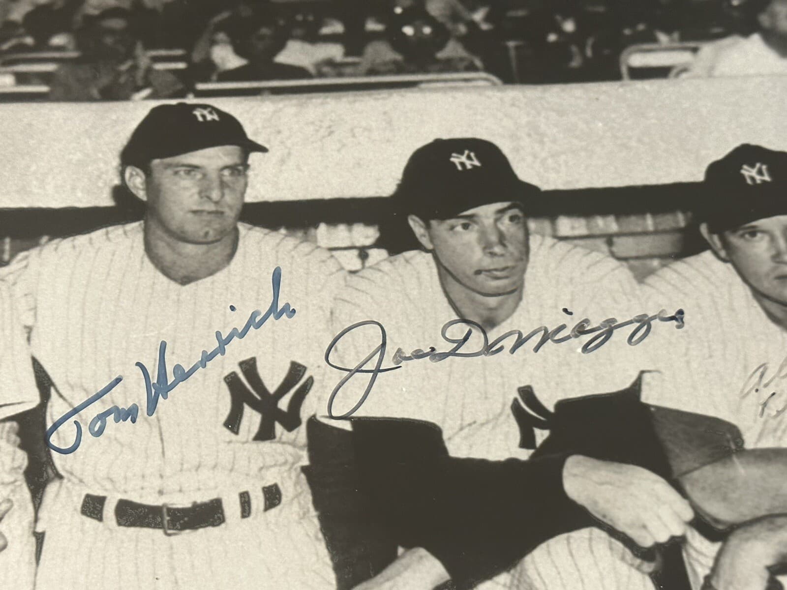 Joe DiMaggio Yogi Berra Allie Reynolds Signed 11x14 Photo New York Yankees - image 2
