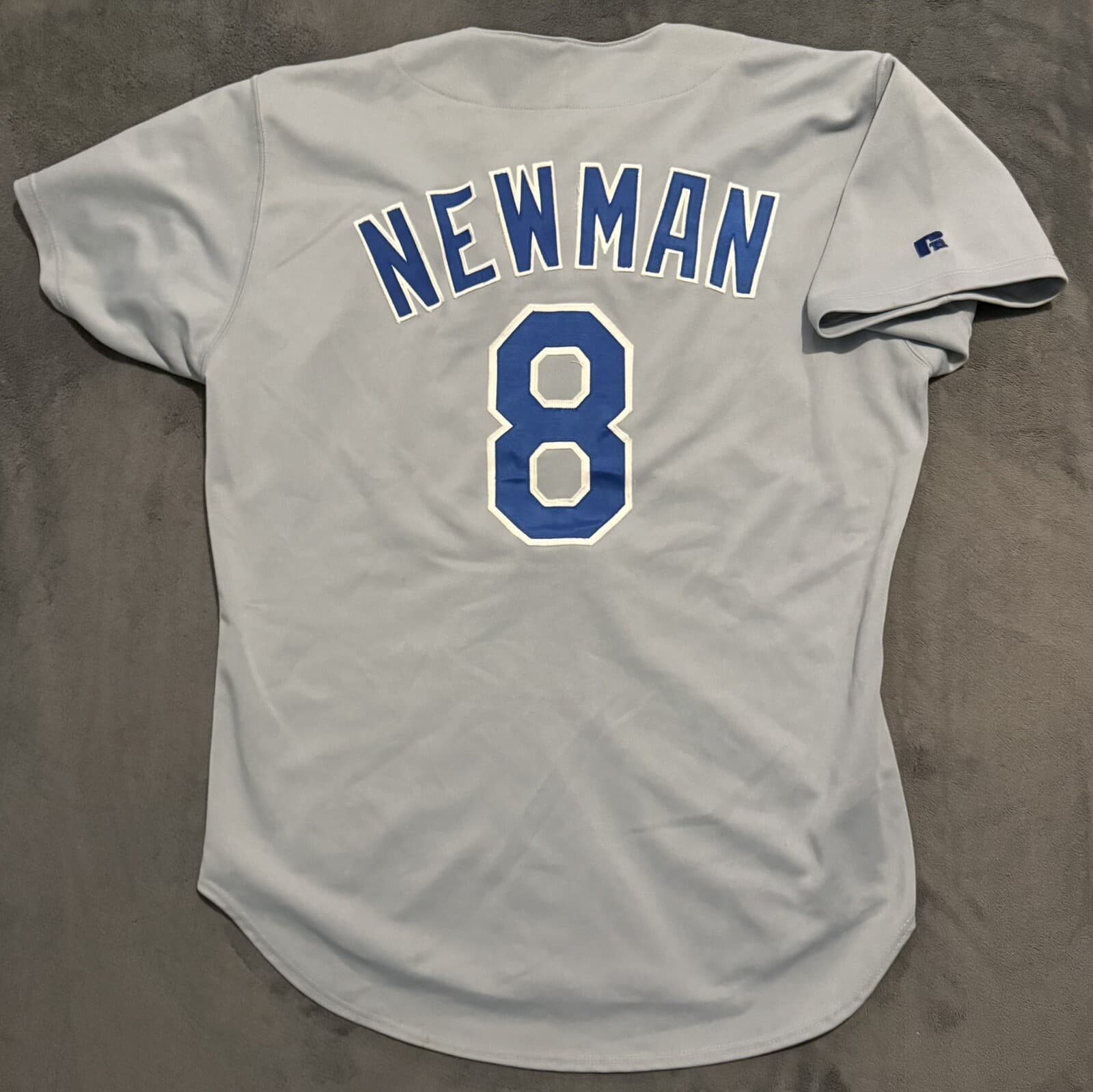 1992 Al Newman Game Used Texas Rangers Jersey Road Grey