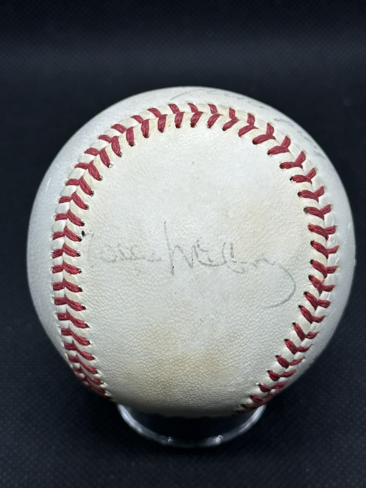 Willie Mays Willie McCovey Vintage Playing Era Signed Baseball ONL Feeney Giants - image 2