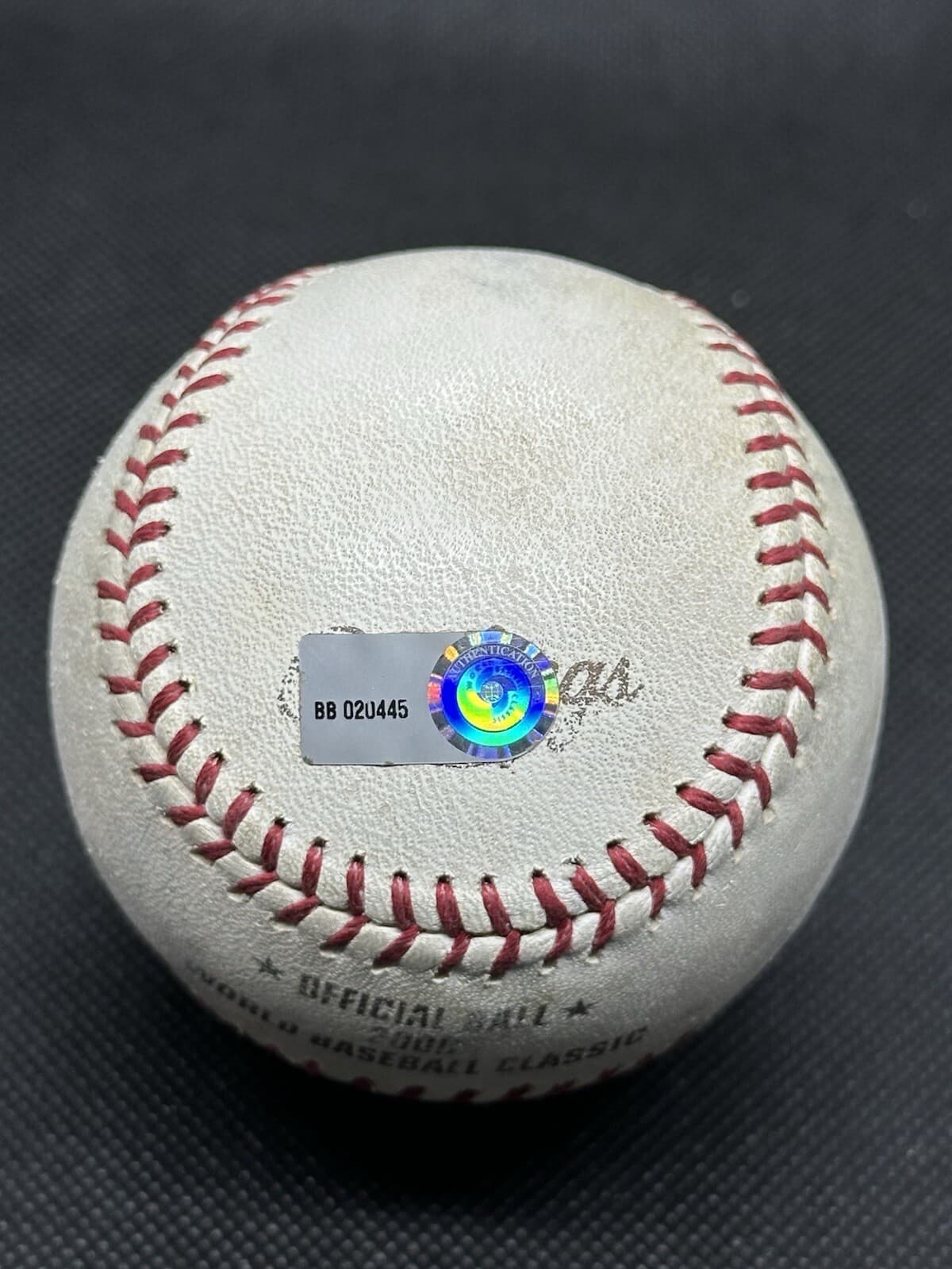 2006 World Baseball Classic Game Used Baseball MLB Auth Dominican Republic Italy - image 2