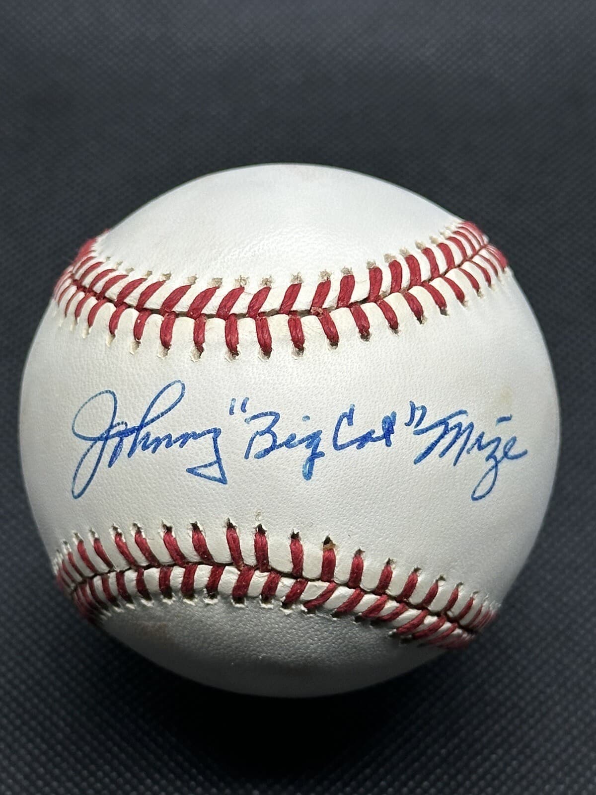 Johnny Big Cat Mize Signed Baseball JSA LOA New York Yankees Giants Cardinals