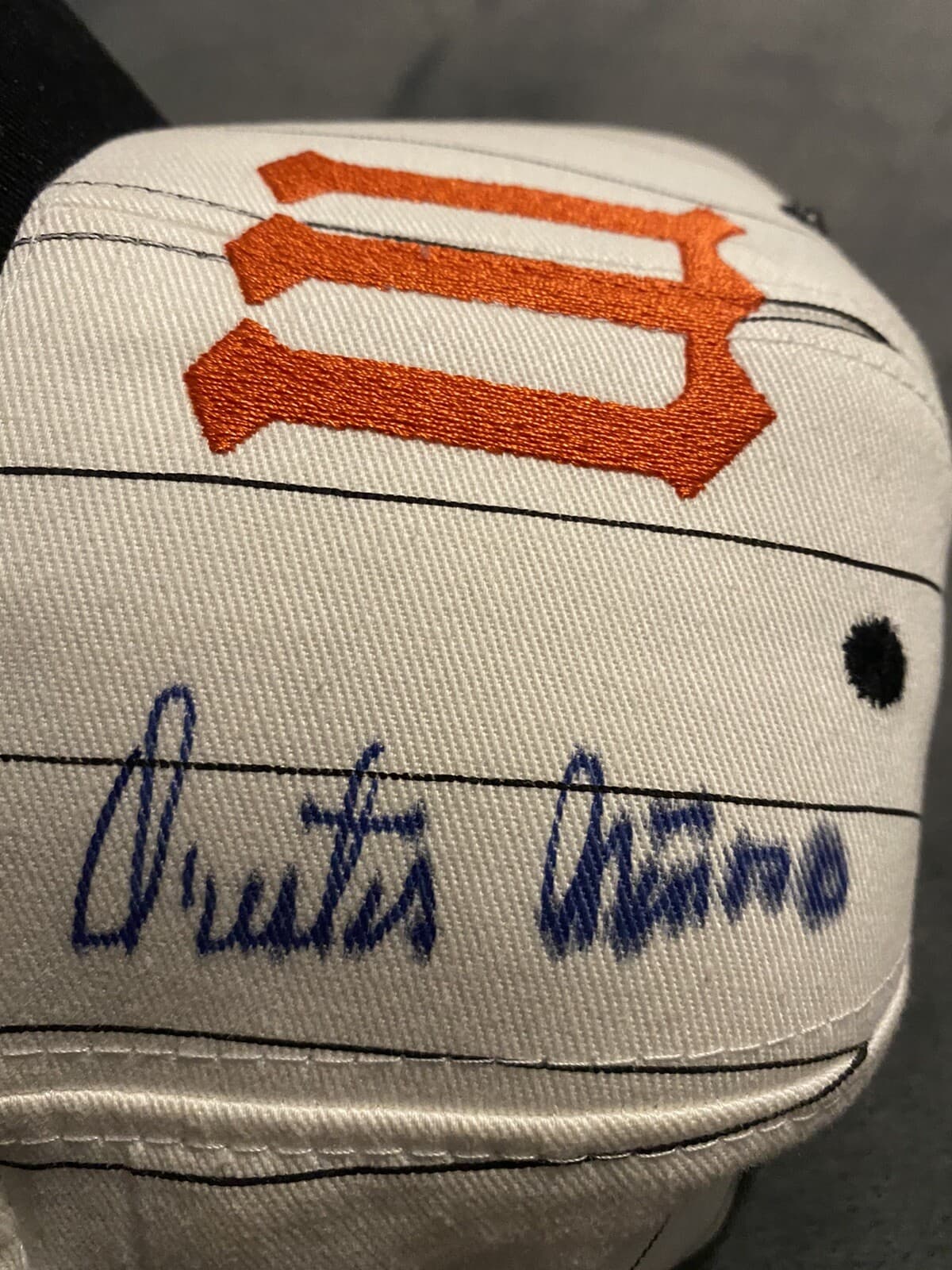 Minnie Minoso Signed Marianao Tigers Hat White Sox HOF Vintage Orestes Full Name - image 2