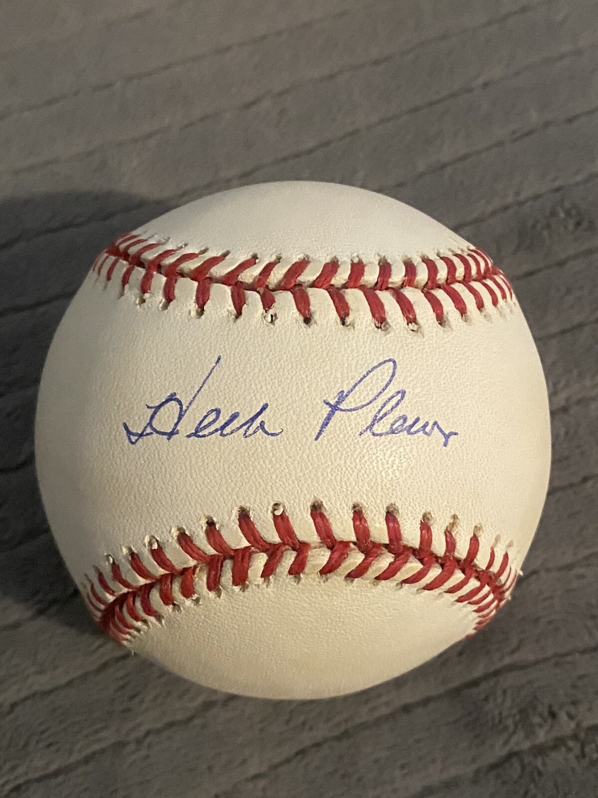 Herb Plews Signed Baseball JSA COA Washington Senators Boston Red Sox