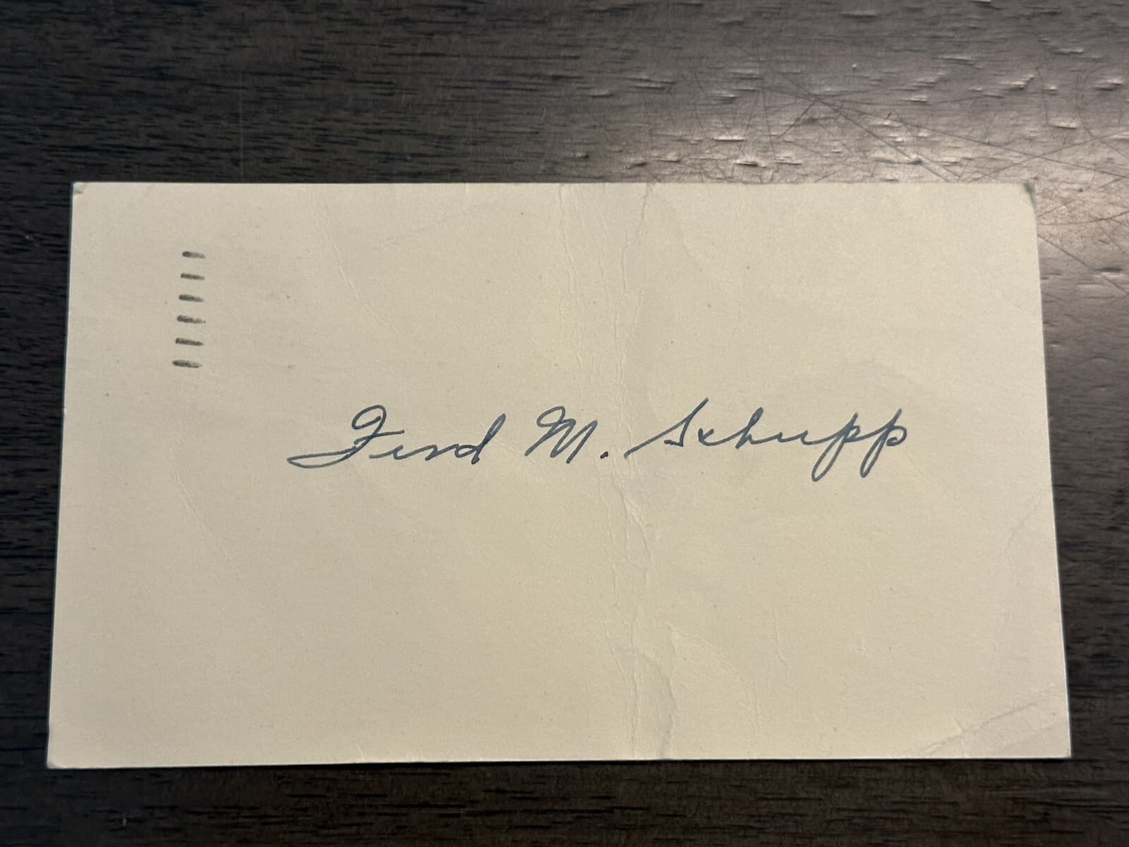 Ferdie Schupp Signed Government Postcard GPC 20 Game Winner Index Giants Cards