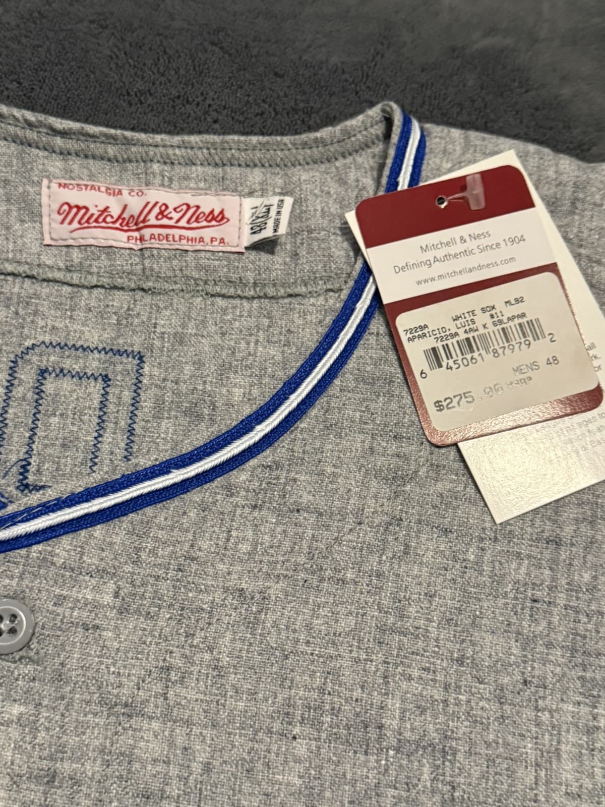 Luis Aparicio HOF 84 Signed Authentic Mitchell Ness White Sox Jersey Beckett COA - image 5