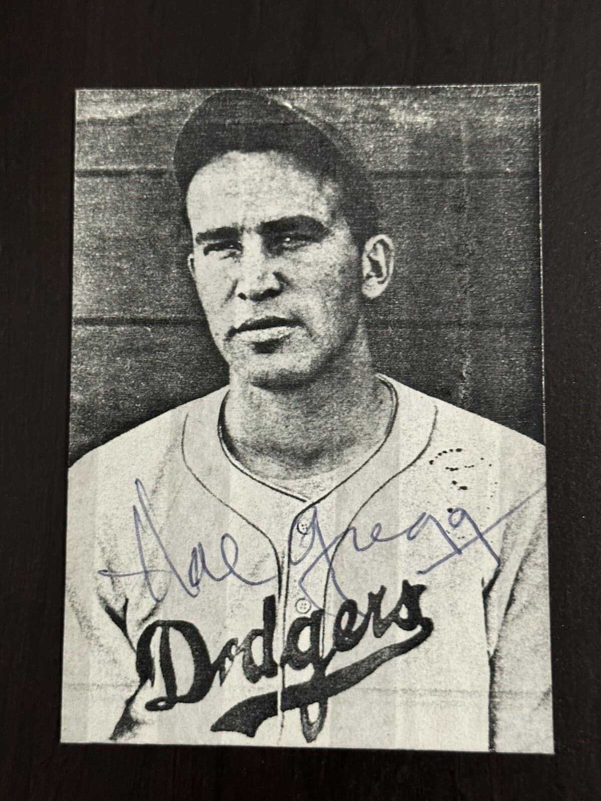 Hal Gregg Signed 3x4 Photo Brooklyn Dodgers Pittsburgh Pirates New York Giants - image 2