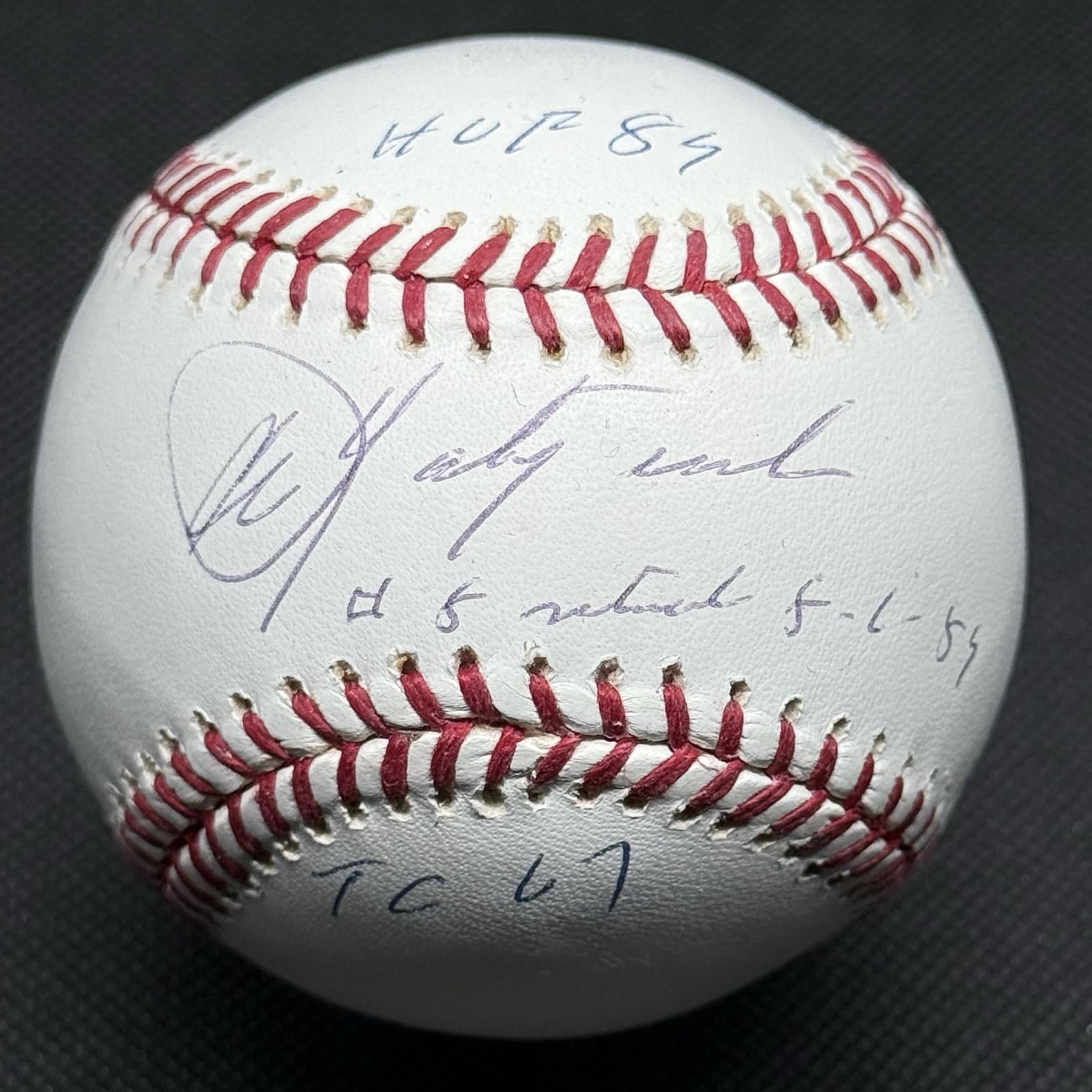 Carl Yastrzemski HOF 89 TC 67 #8 Retired Stat Signed Baseball JSA COA Red Sox 