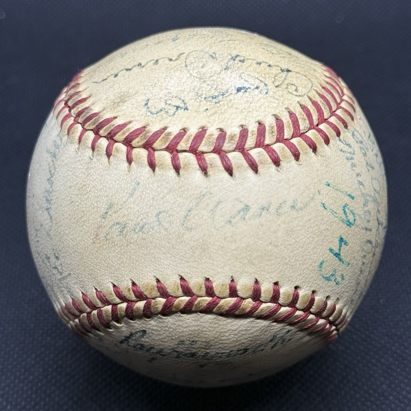 Paul Waner 1943 Brooklyn Dodgers Team Signed Baseball JSA LOA Pittsburgh Pirates