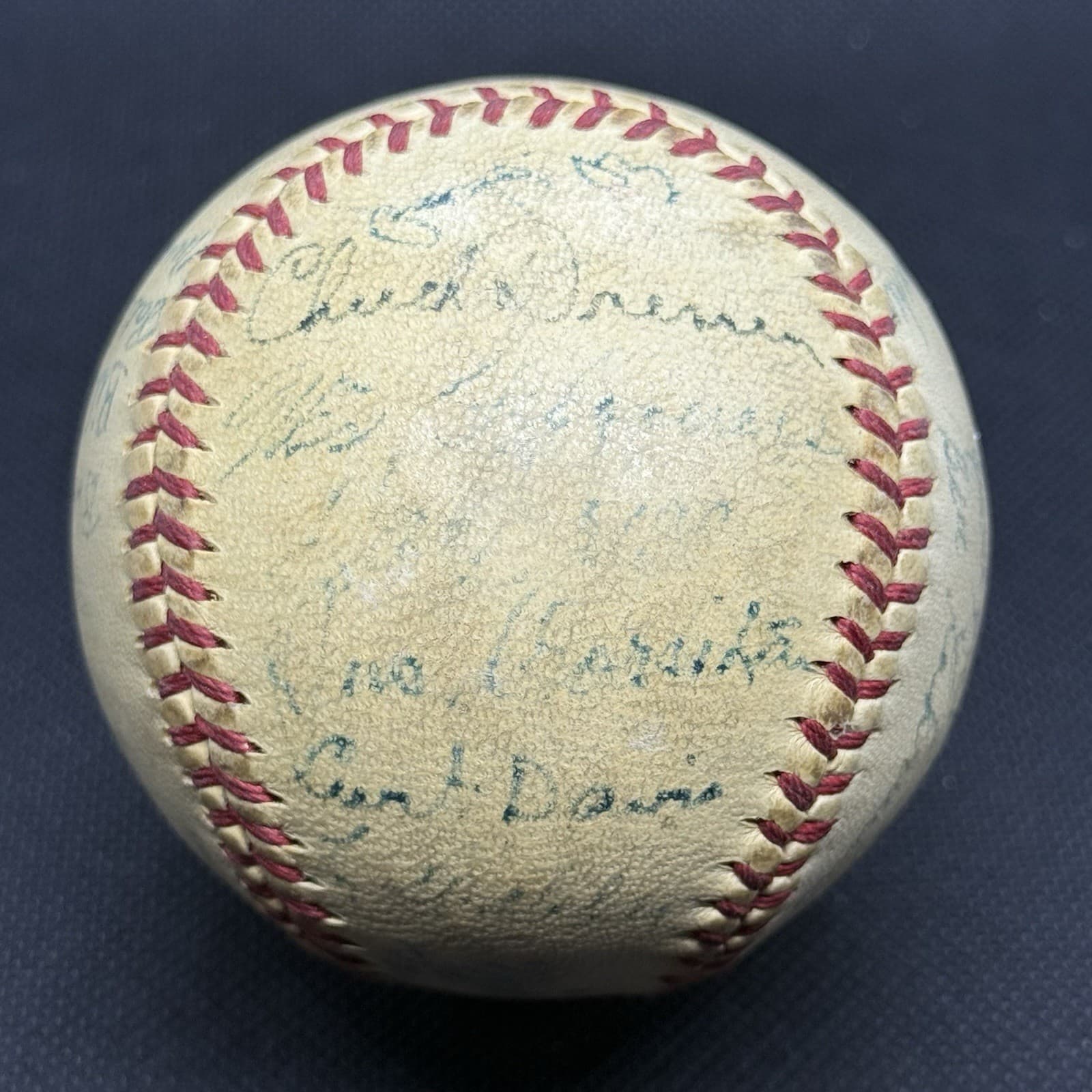 Paul Waner 1943 Brooklyn Dodgers Team Signed Baseball JSA LOA Pittsburgh Pirates - image 4