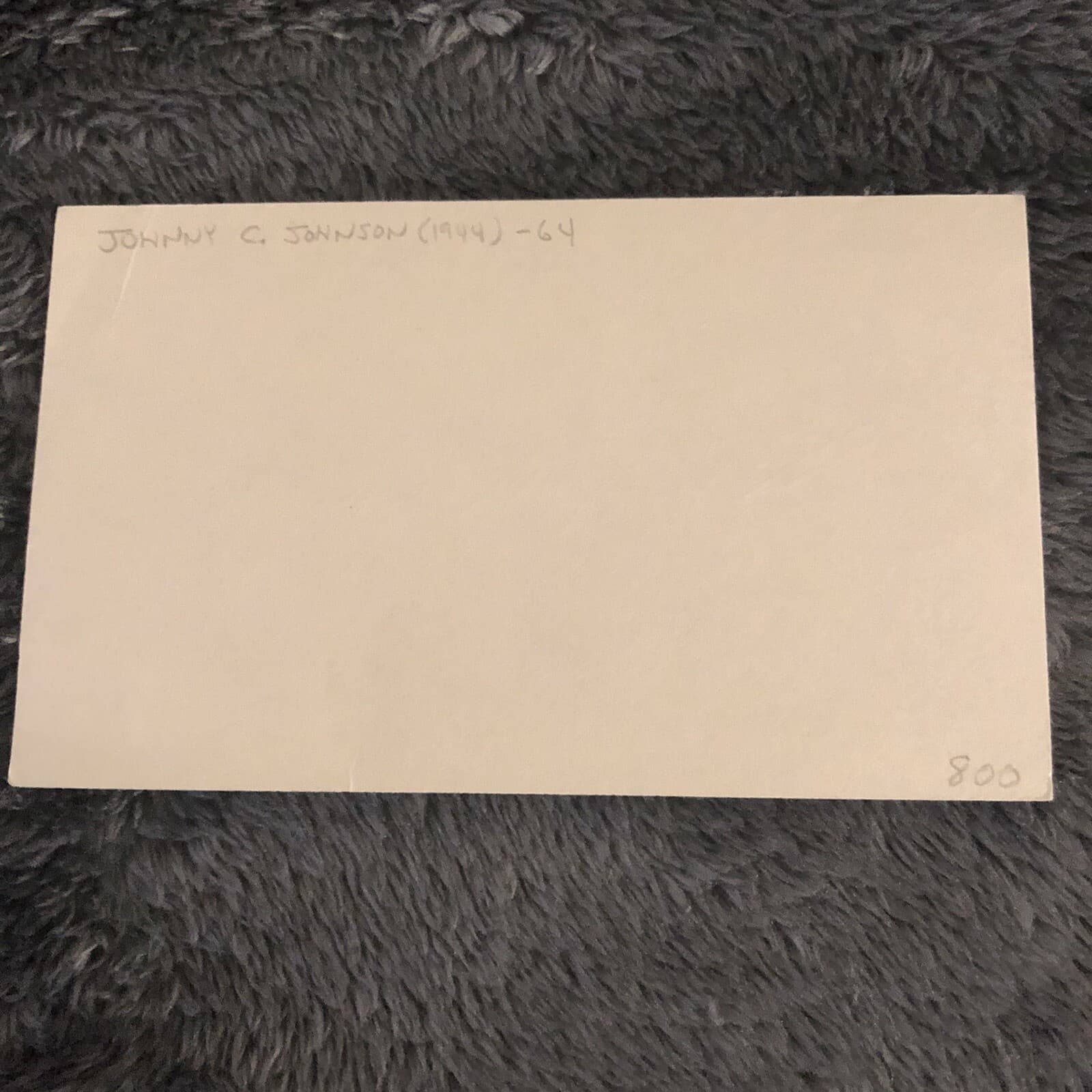 John Johnny Johnson Signed Index Card New York Yankees - image 2