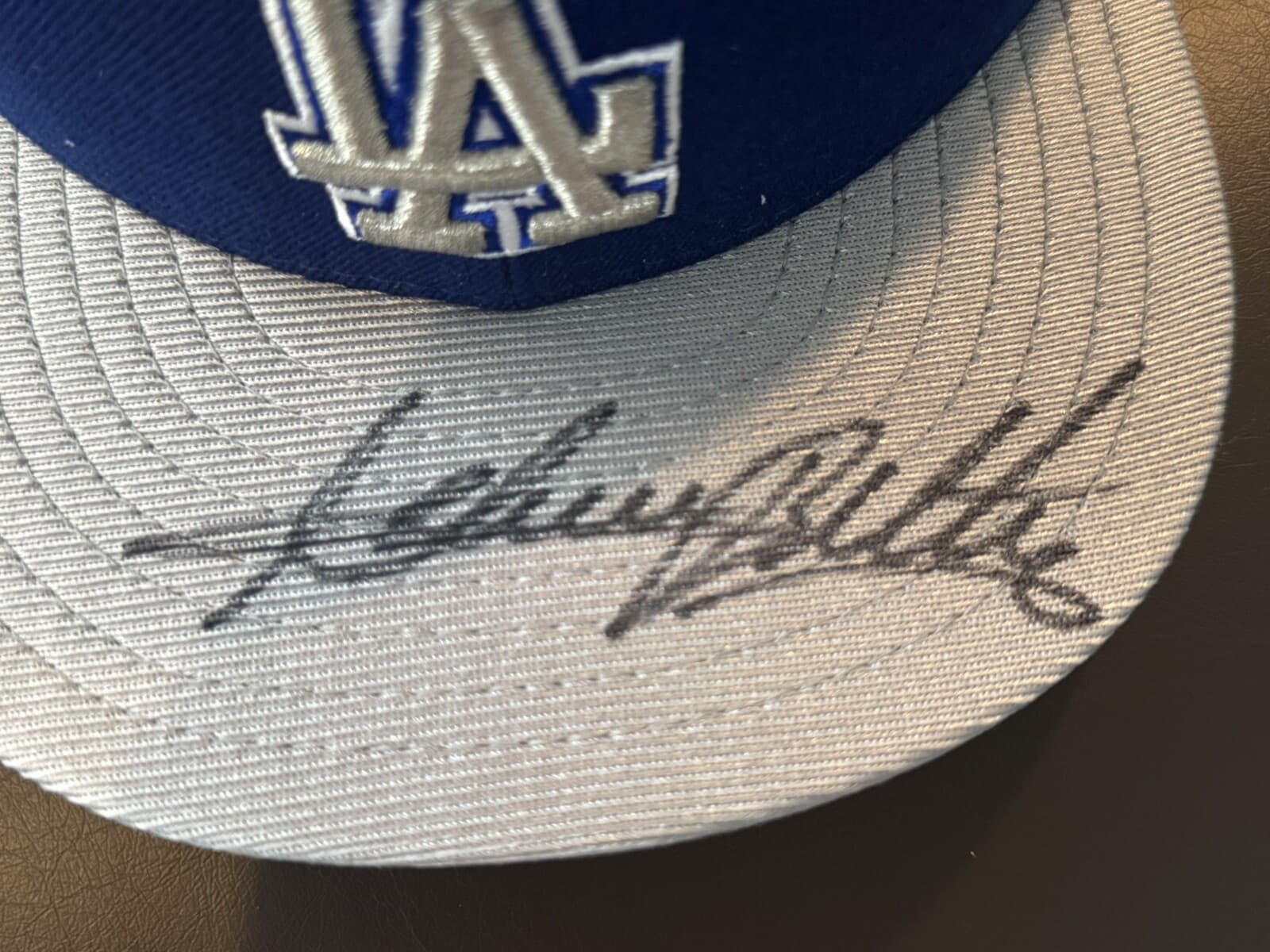 2001 Fleet Legacy Adrian Beltre Signed Los Angeles Dodgers Hat Cap Fleer COA HOF - image 2