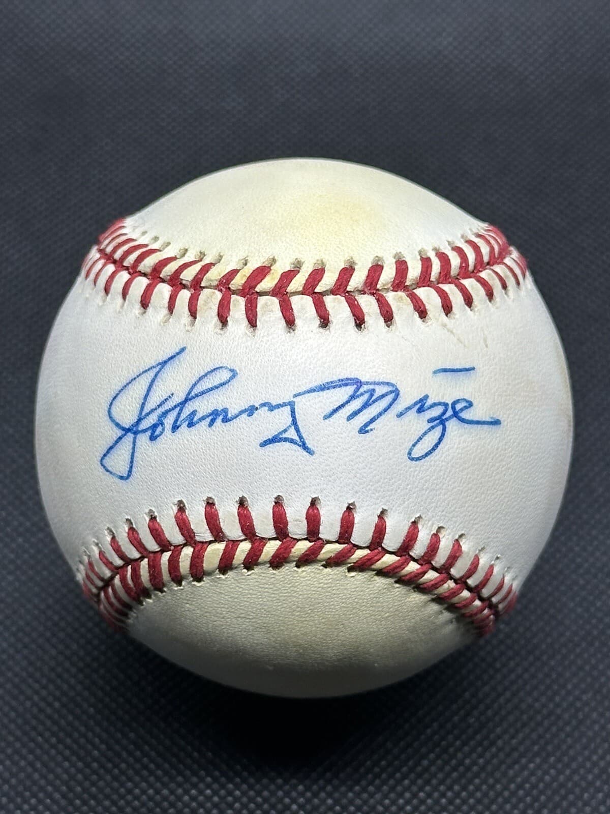 Johnny Mize Signed Baseball JSA LOA New York Yankees Giants St Louis Cardinals