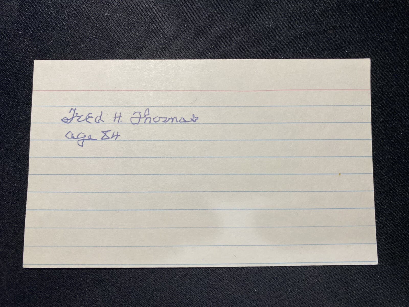 Fred Thomas Signed Index Card JSA LOA Red Sox A's 1918 World Series