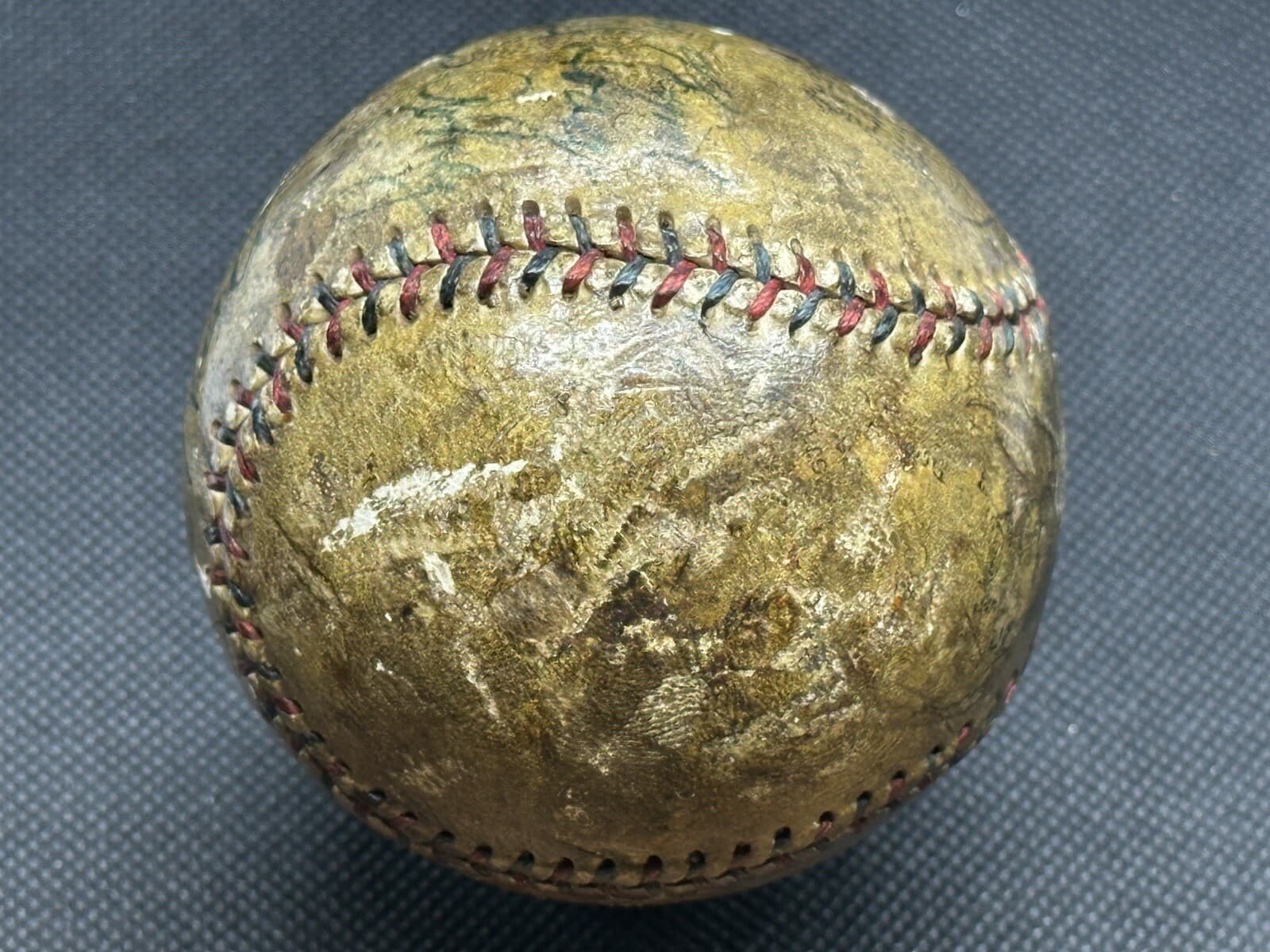 BOLD Babe Ruth Lou Gehrig Signed Baseball PSA LOA 1932 World Champ Yankees Team - image 7