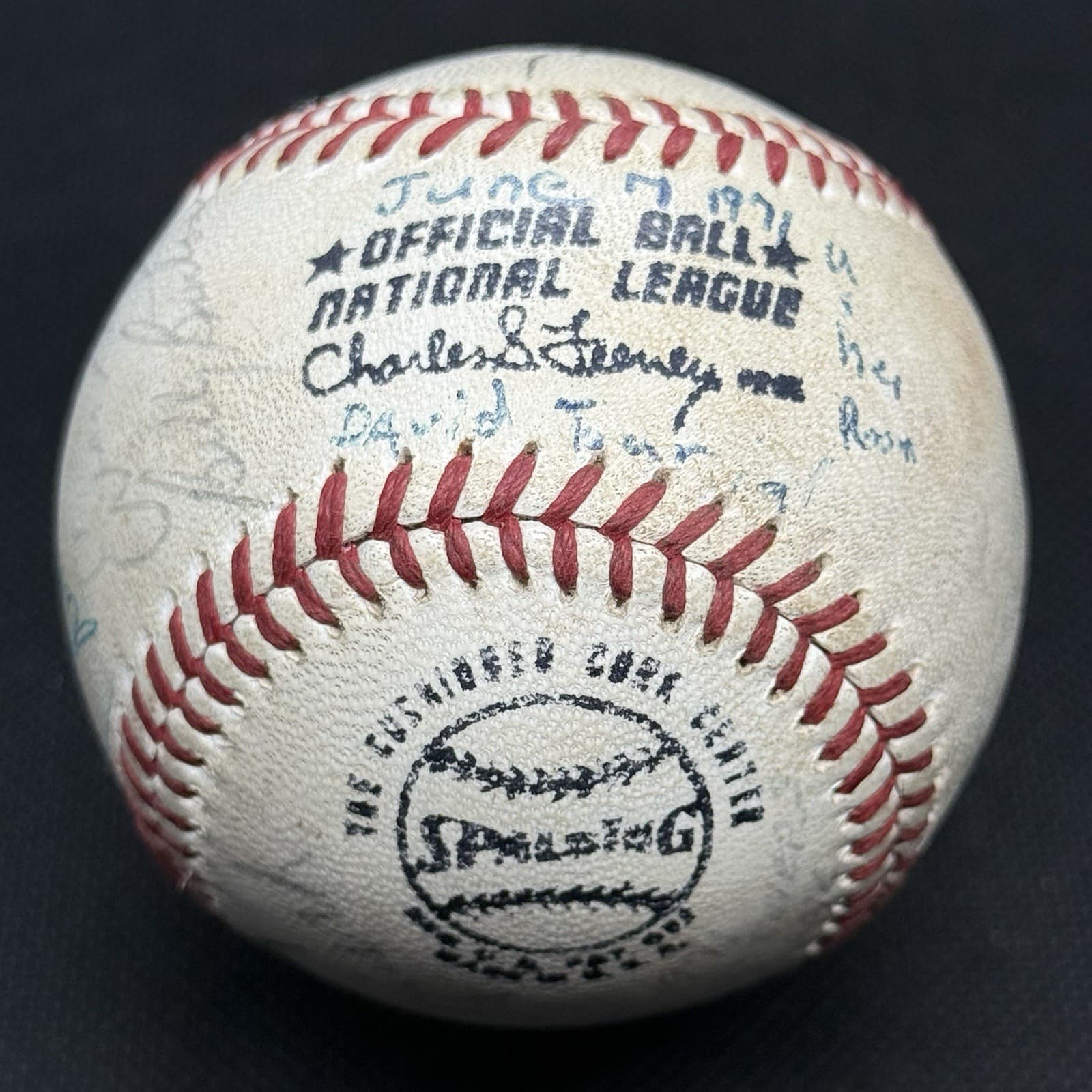 Dizzy Dean HOFers Multi Signed Baseball JSA LOA Frisch Musial Medwick HOF  - image 6