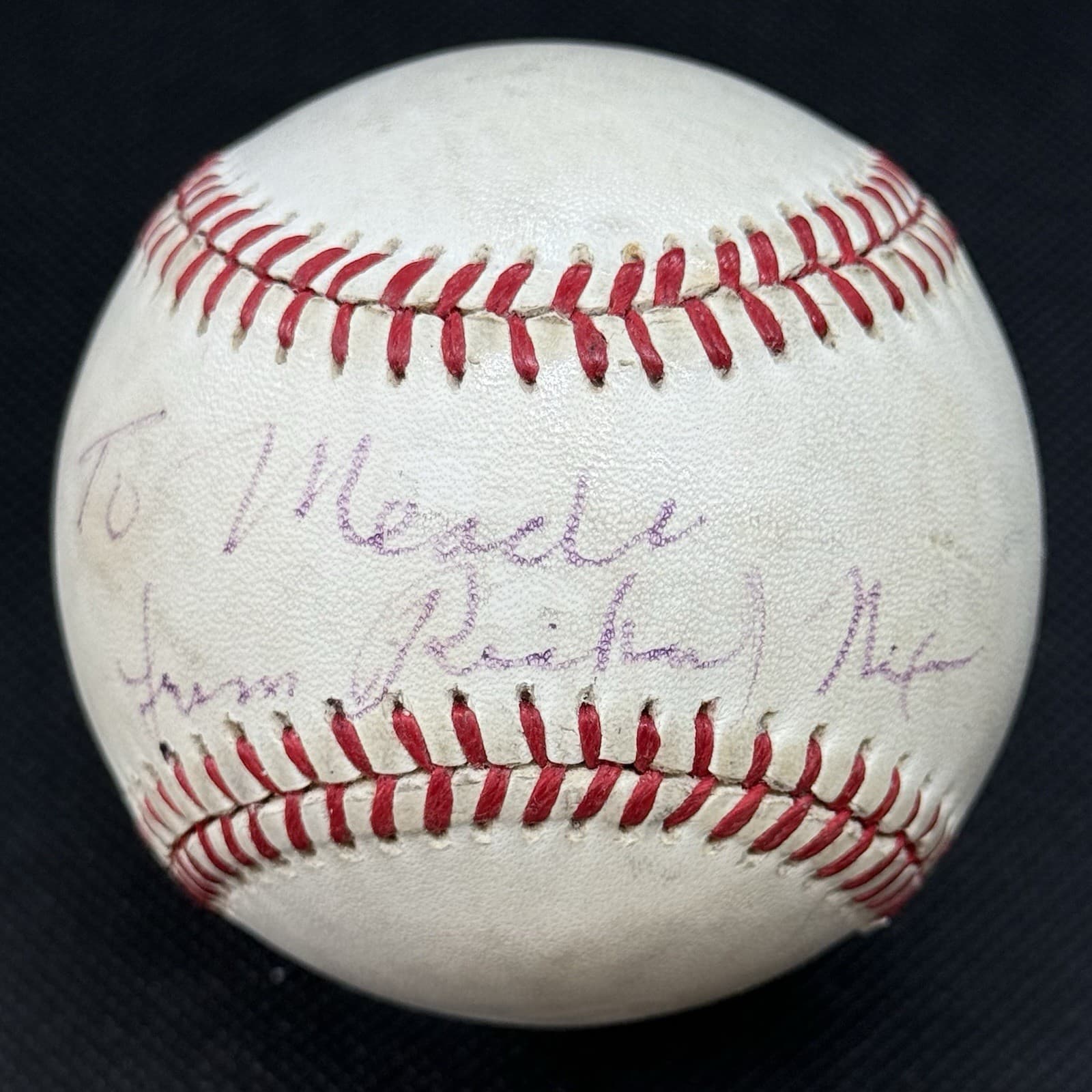 President Richard Nixon Signed Baseball PSA/DNA LOA Mets Fan