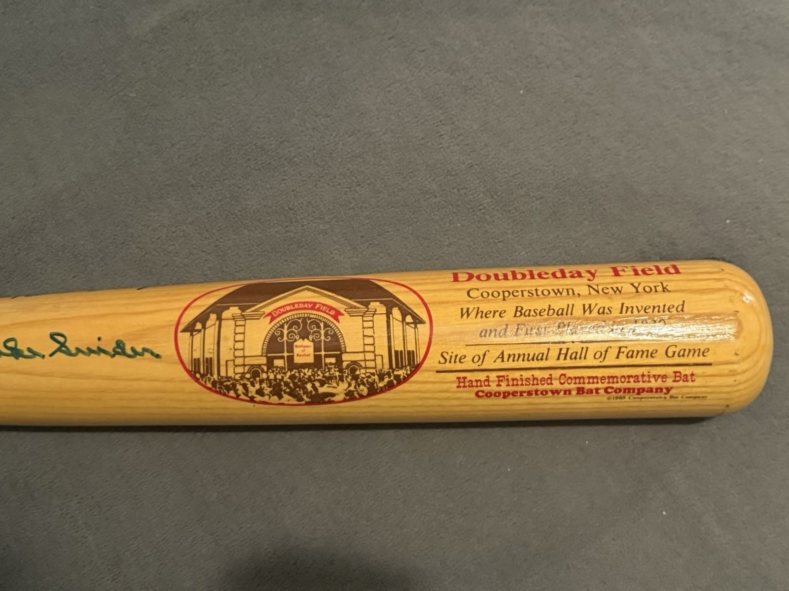 Mickey Mantle Willie Mays Duke Snider Signed Bat Full Sized HOF Beckett LOA - image 5