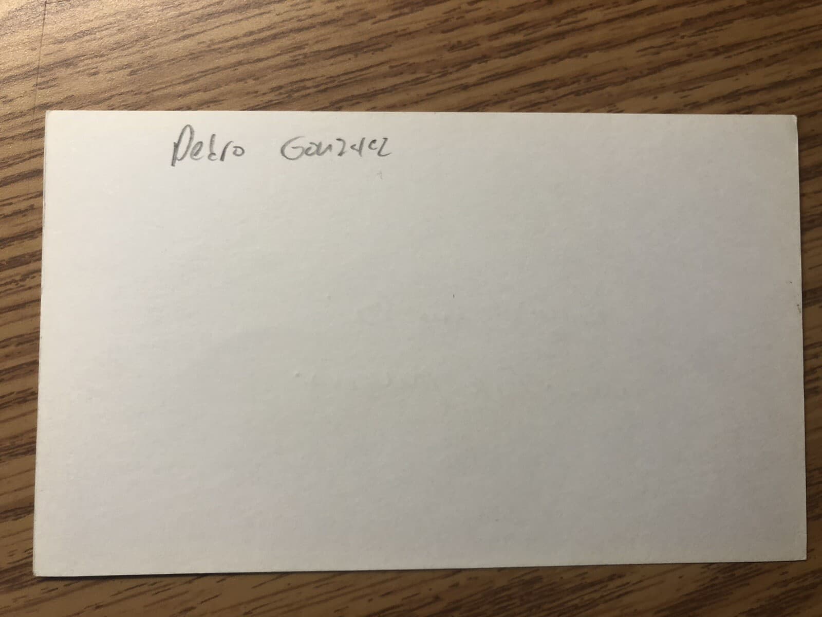 Pedro Gonzalez Signed Autographed Index Card Insc New York Yankees Indians - image 2