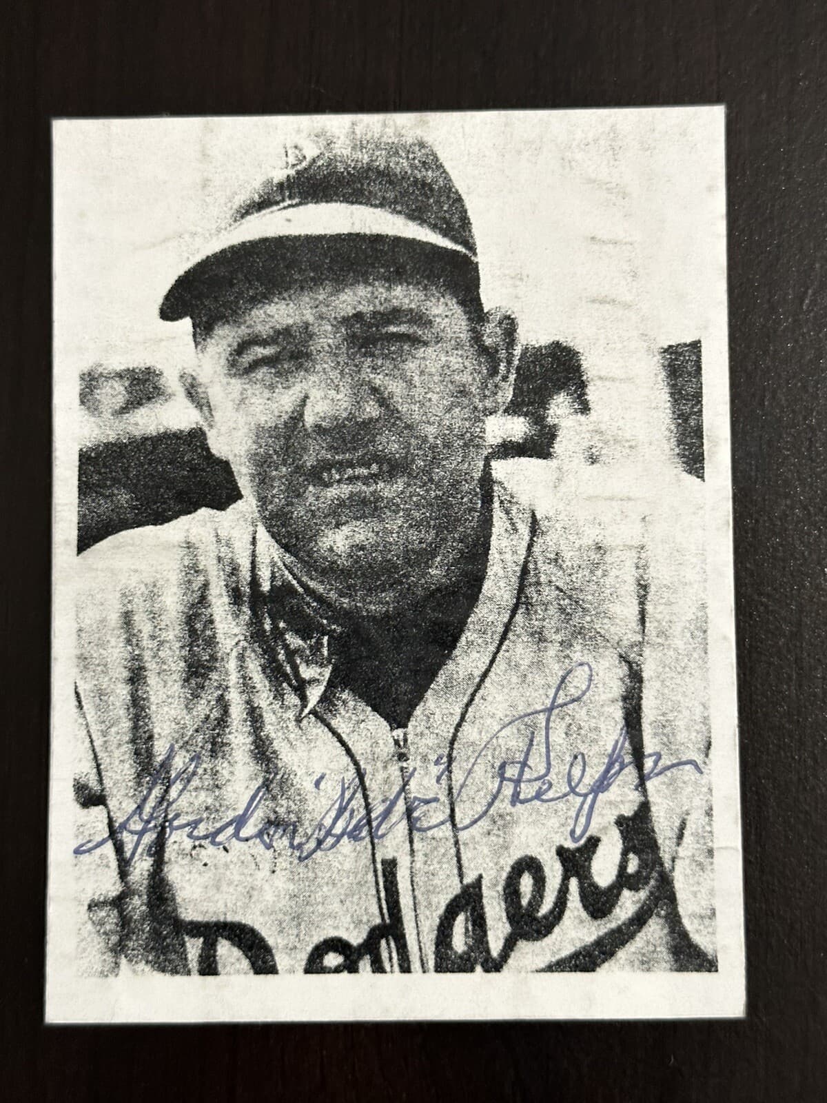 Babe Phelps Signed 3x5 Photo 1931 Washington Senators Cubs Brooklyn Dodgers