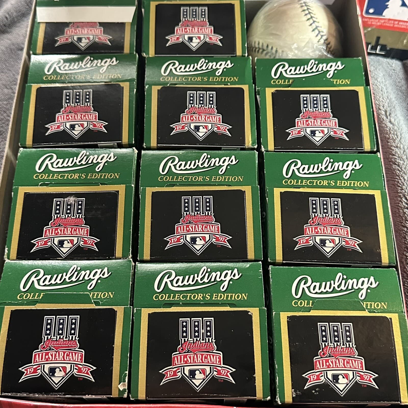 1997 All Star Game Rawlings Official Logo Baseball Commemorative Indians NEW - image 3