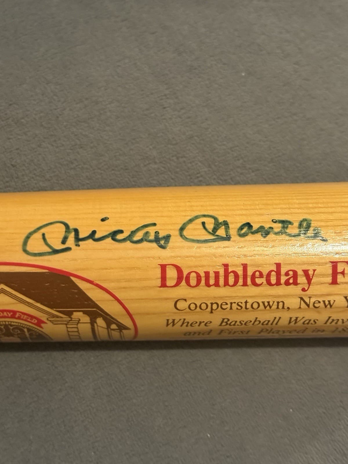 Mickey Mantle Willie Mays Duke Snider Signed Bat Full Sized HOF Beckett LOA - image 3