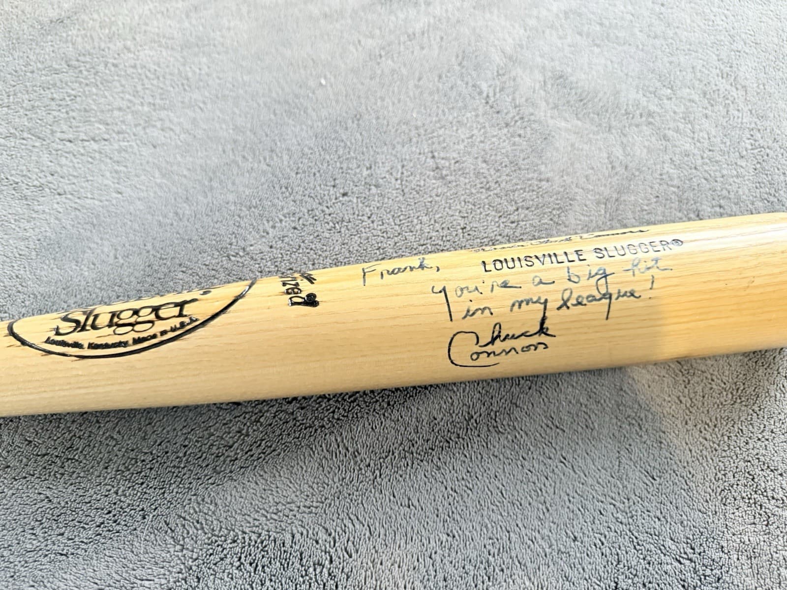 Chuck Connors Signed Bat Full Sized Model Bat Brooklyn Dodgers Rifleman - image 2