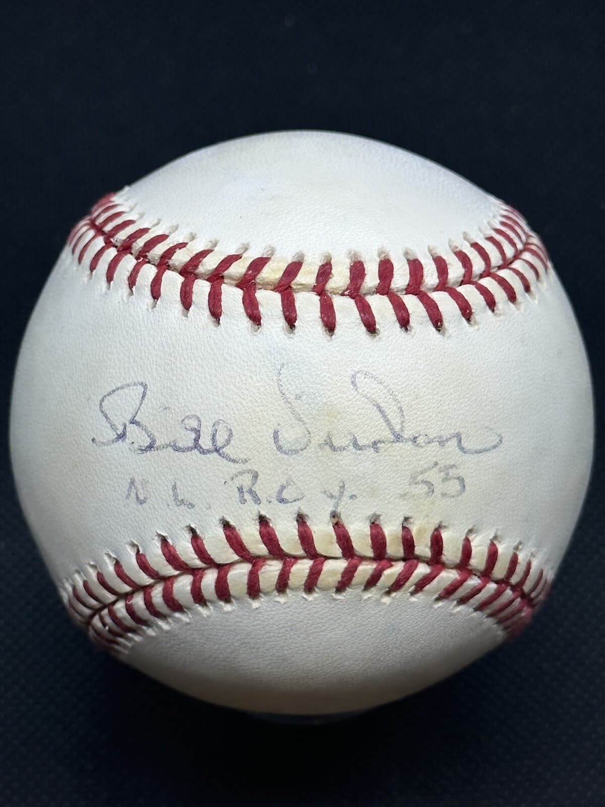 Bill Virdon NL ROY 55 Signed Baseball Rookie of the Year Pirates Cardinals Fade