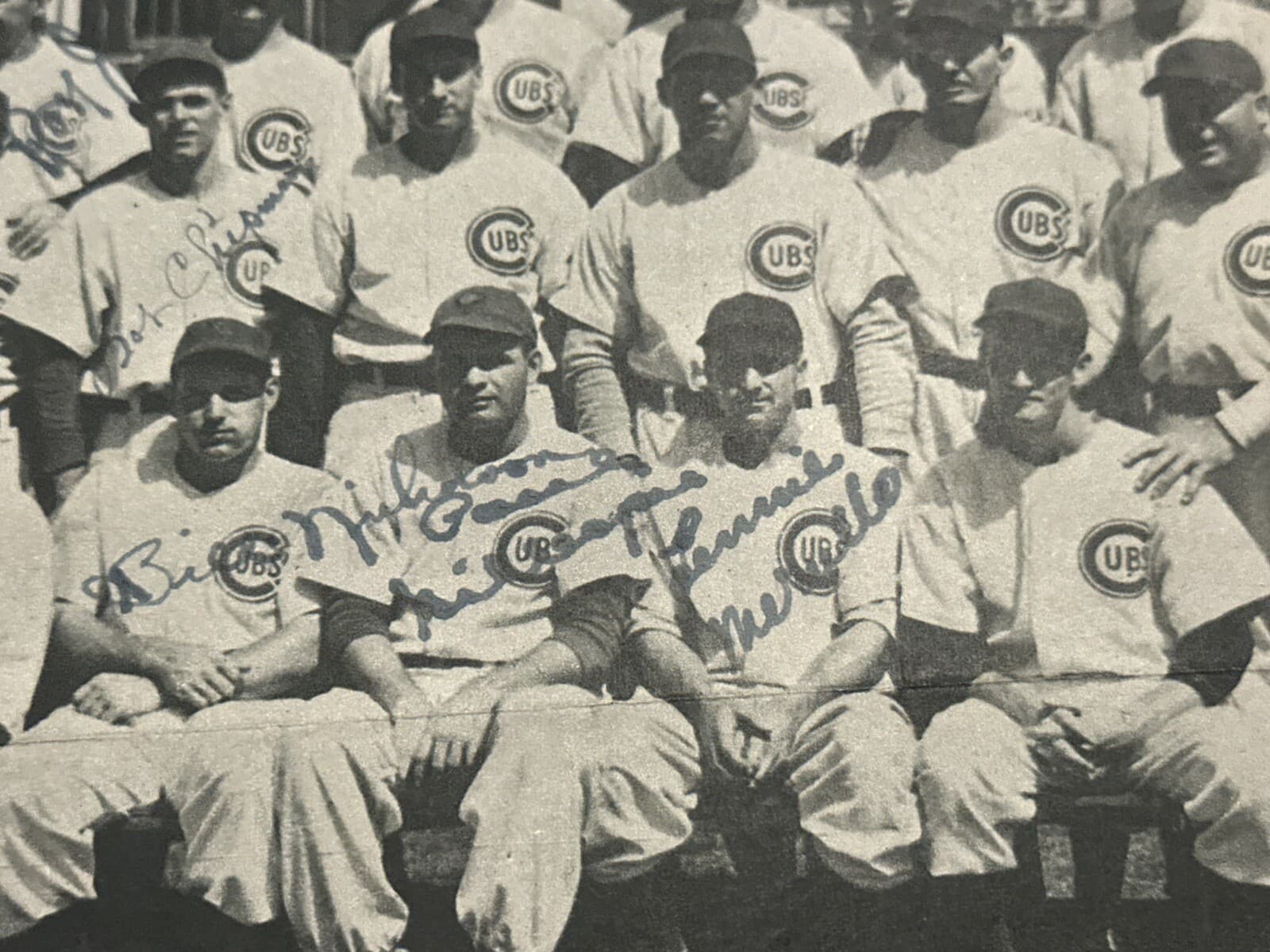 1945 Cubs Multi Signed 6x10 Photo JSA LOA Chipman Johnson Gillespie Merullo  - image 3