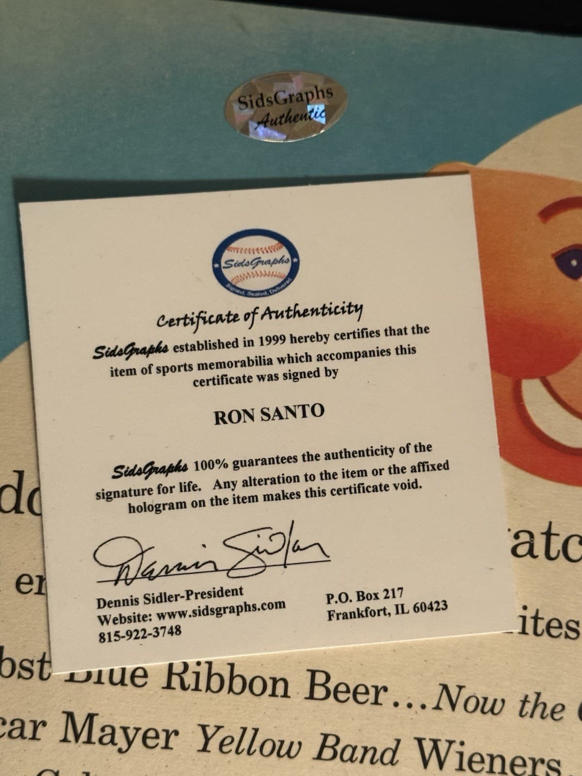 Ron Santo 1st Career Home Run 7/3/60 Signed July 3 1960 Program Cubs HOF JSA LOA - image 4