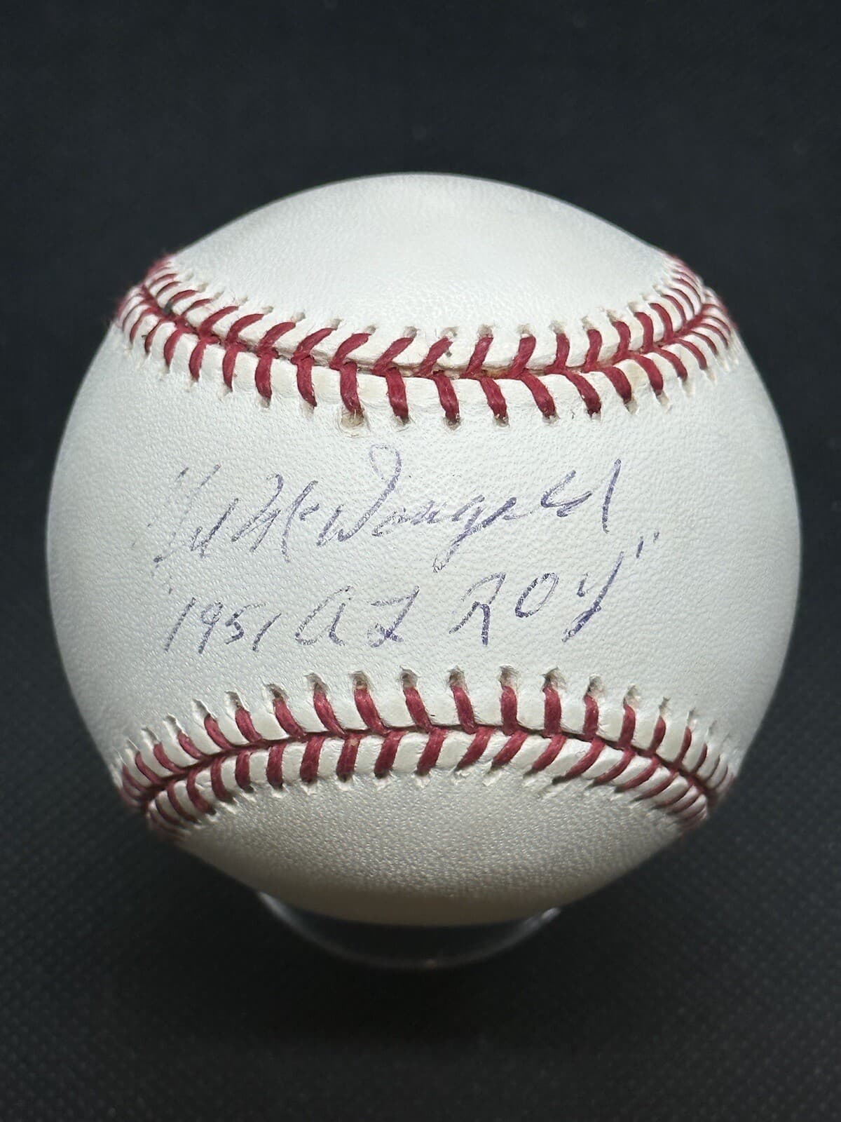 Gil McDougald 1951 AL ROY Signed Baseball Rookie of the Year New York Yankees