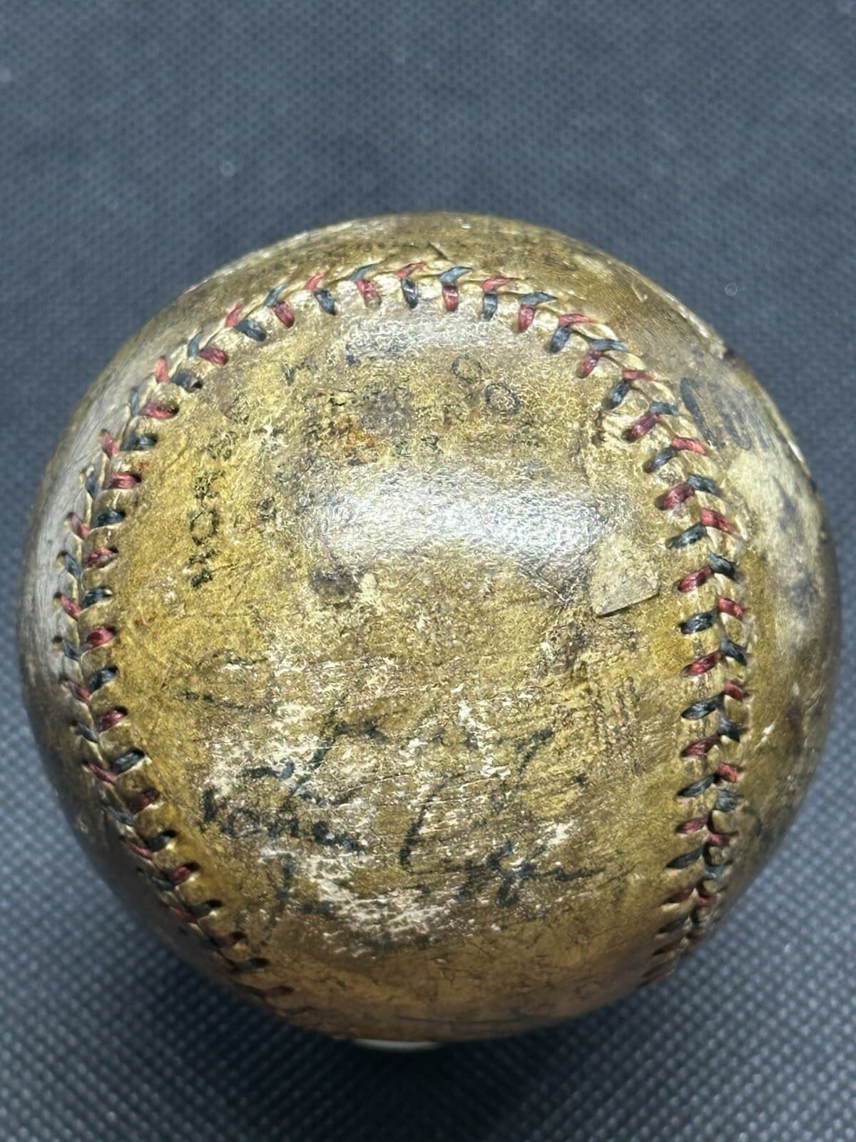 BOLD Babe Ruth Lou Gehrig Signed Baseball PSA LOA 1932 World Champ Yankees Team - image 3