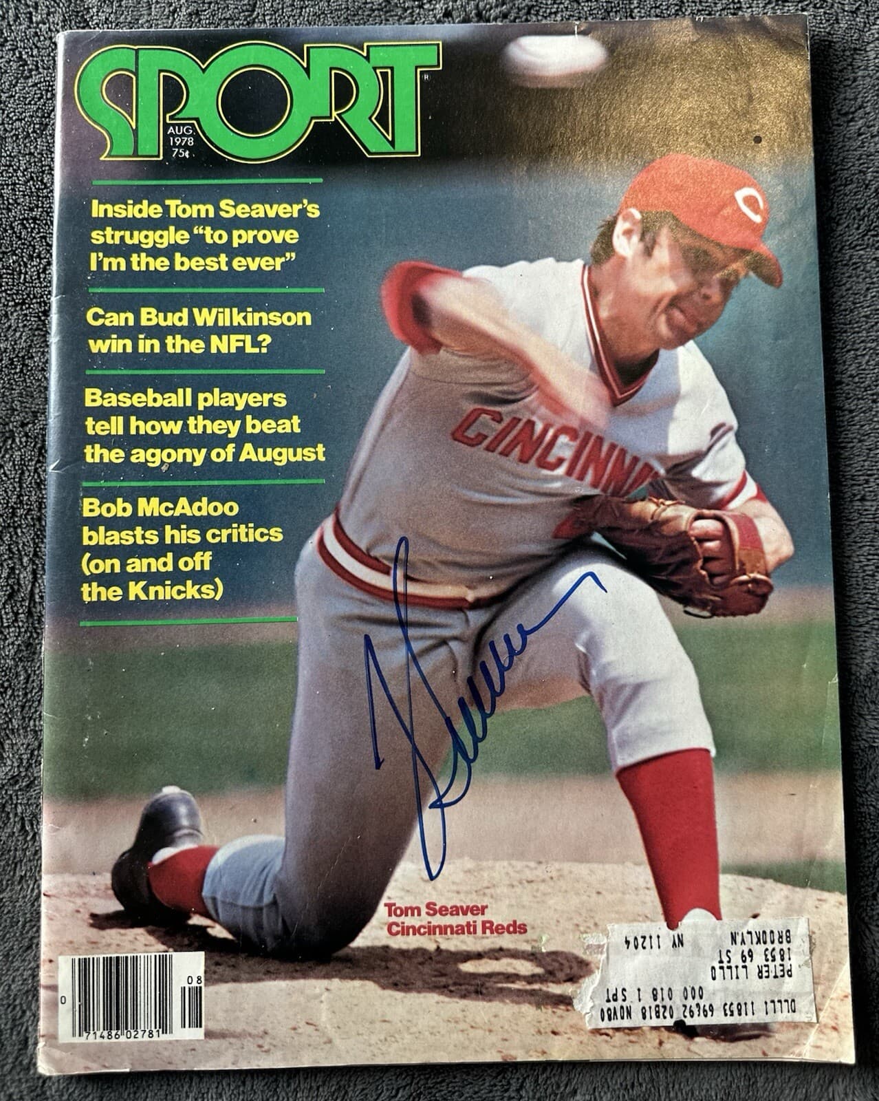 Tom Seaver Signed 1978 Sport Magazine Cincy Reds New York Mets HOF