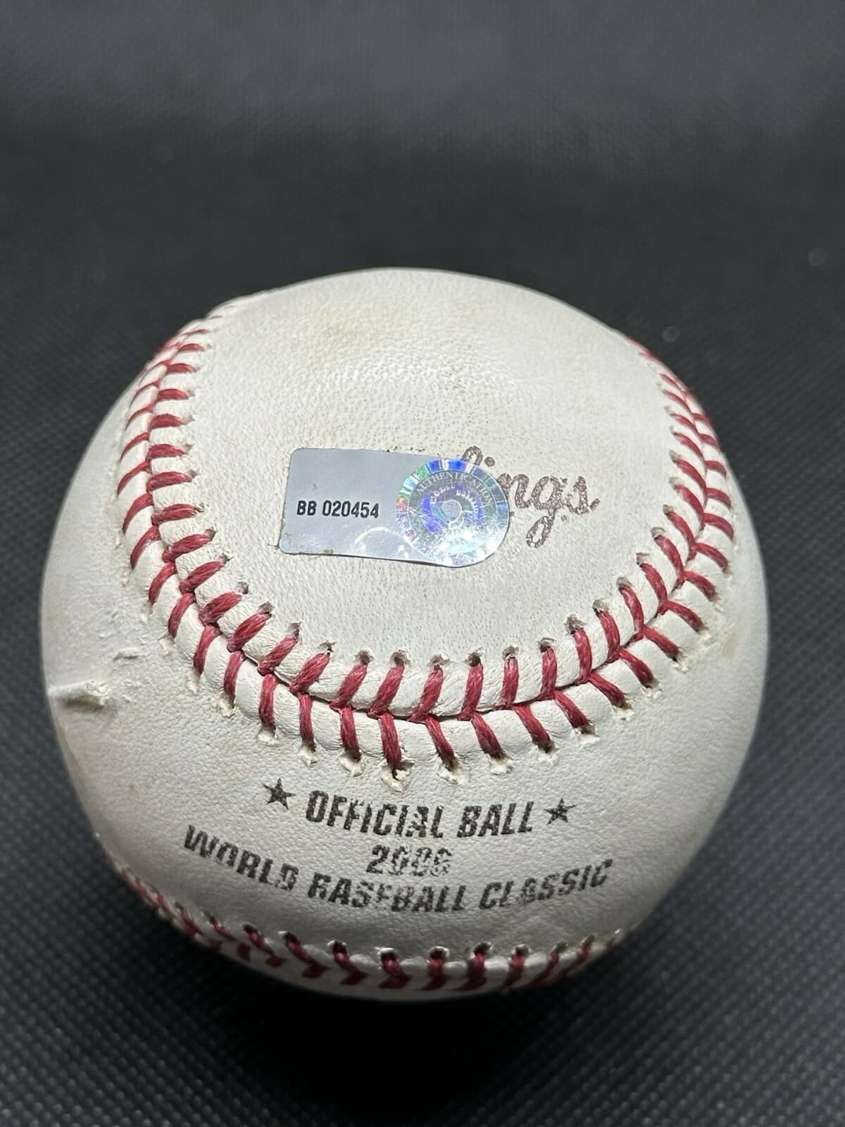 2006 World Baseball Classic Game Used Baseball MLB Auth Dominican Republic Italy - image 5